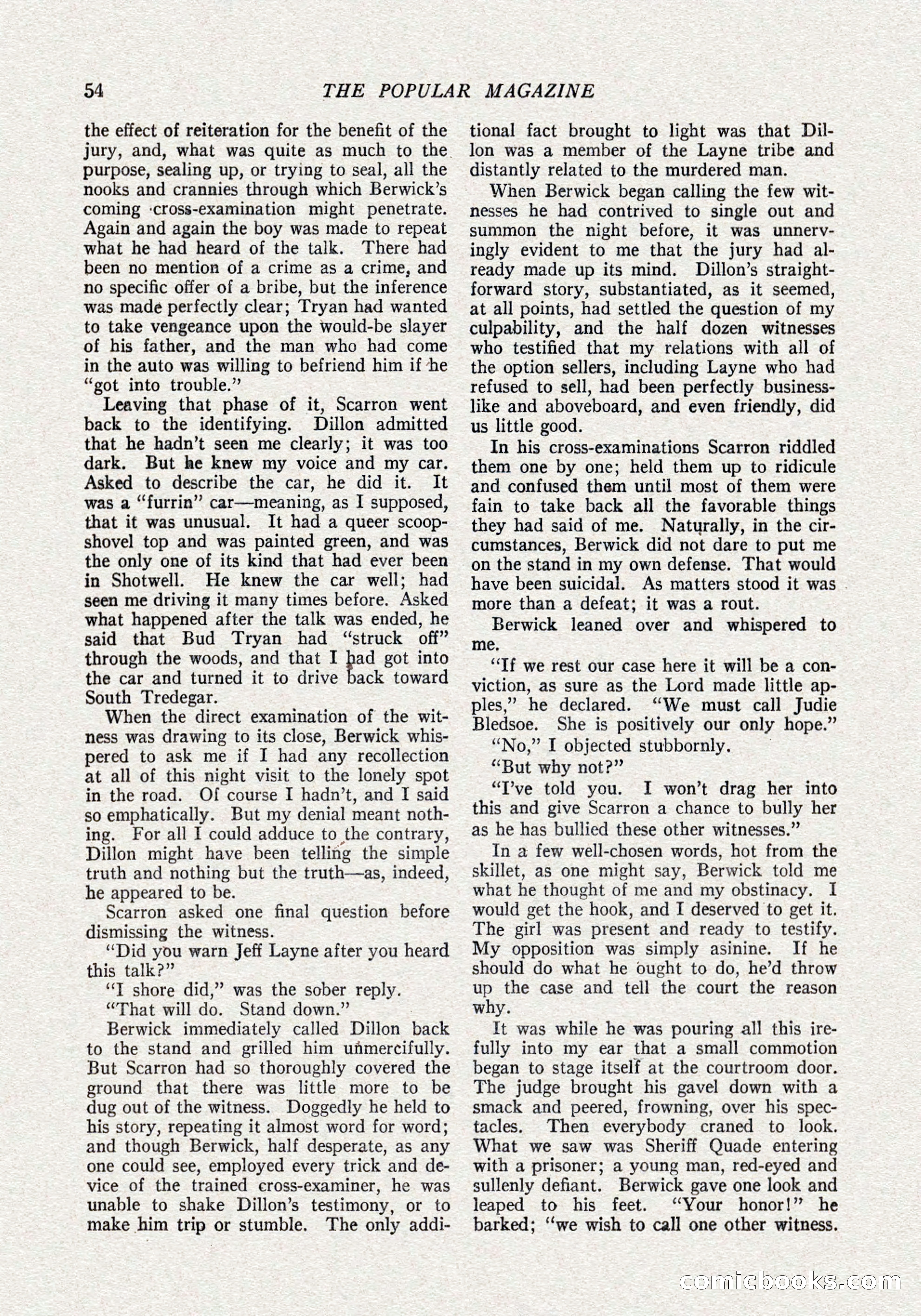 The Popular Magazine, October 15, 1921 — page 56 of 196