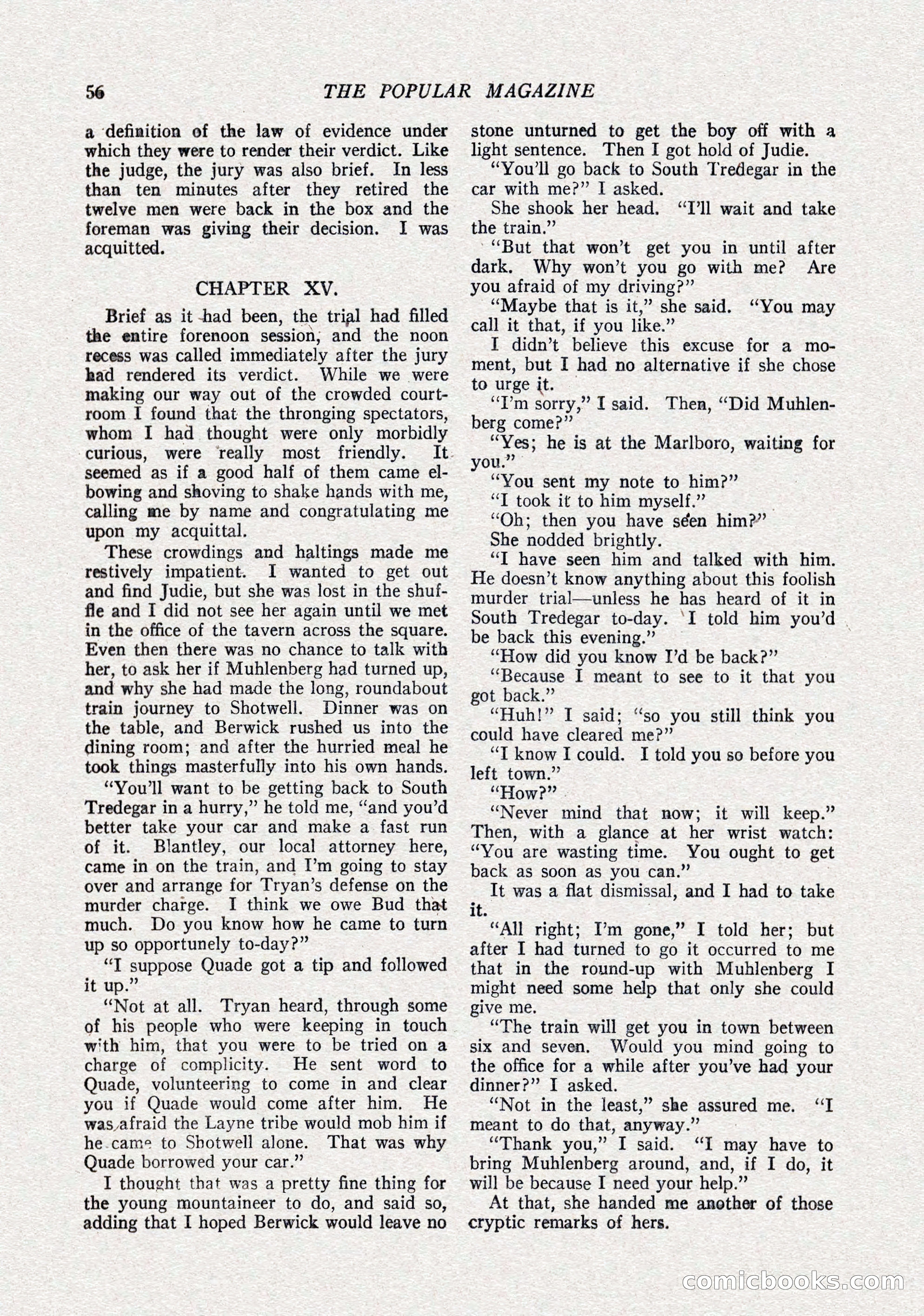 The Popular Magazine, October 15, 1921 — page 58 of 196