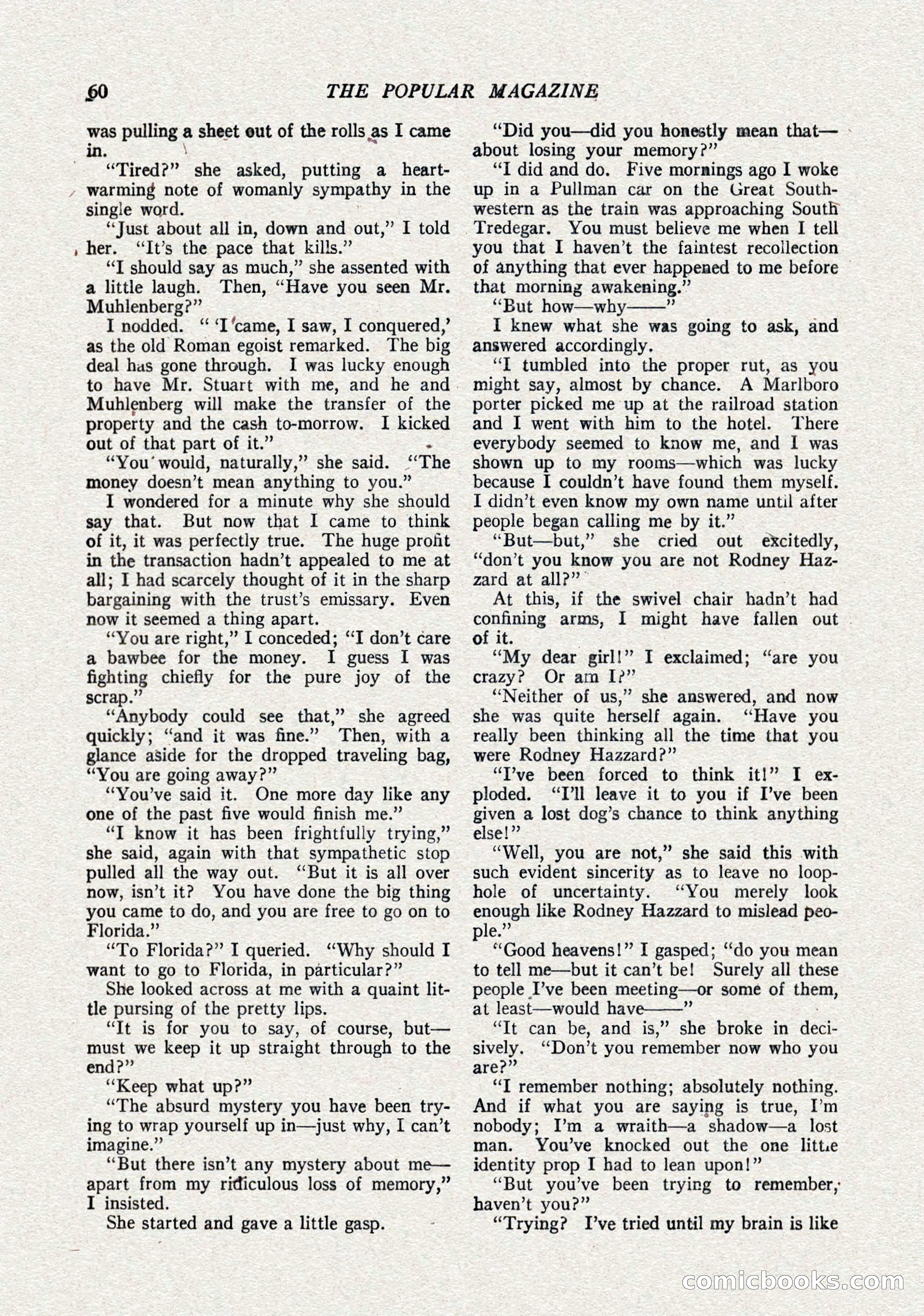 The Popular Magazine, October 15, 1921 — page 62 of 196