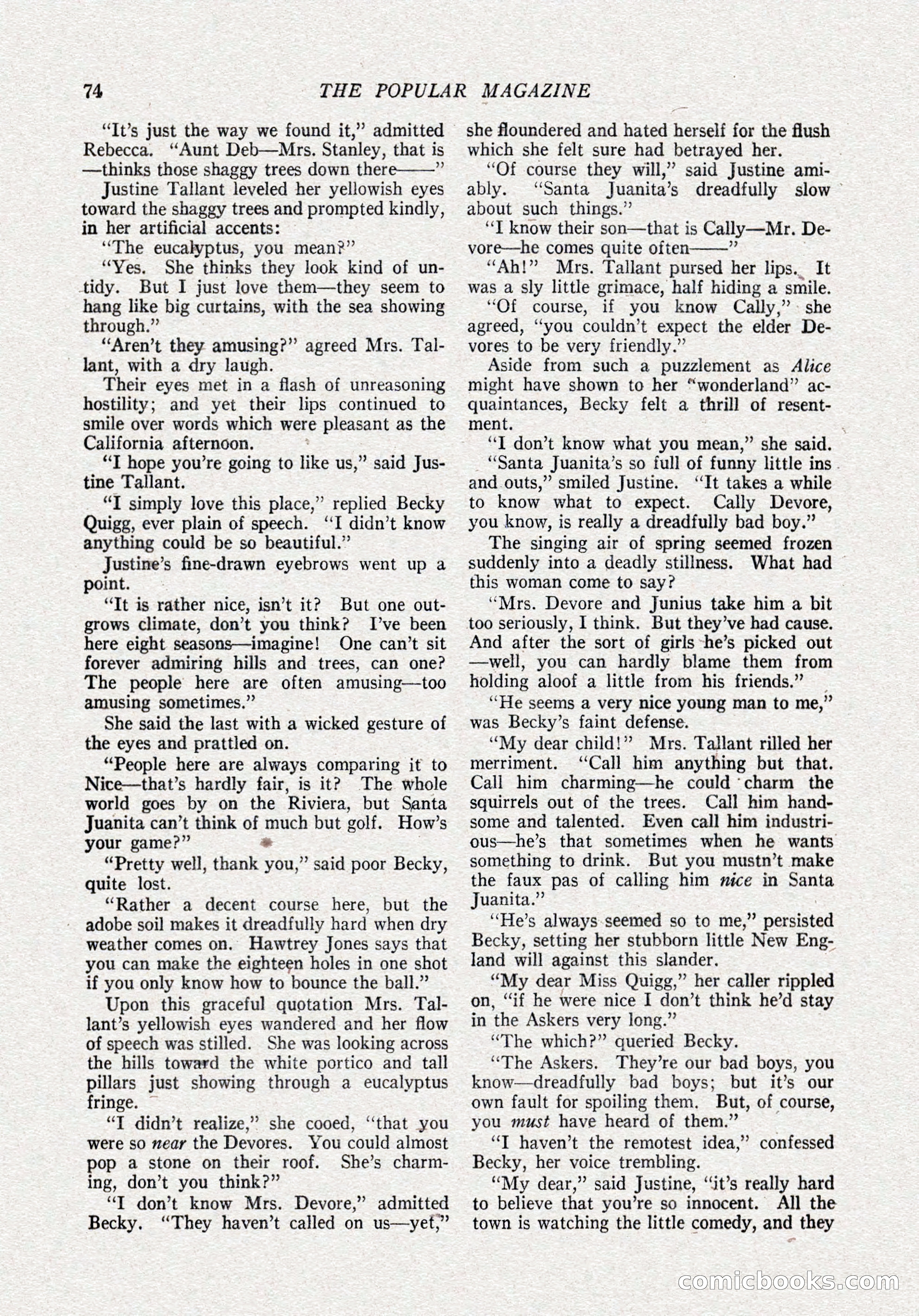 The Popular Magazine, October 15, 1921 — page 76 of 196