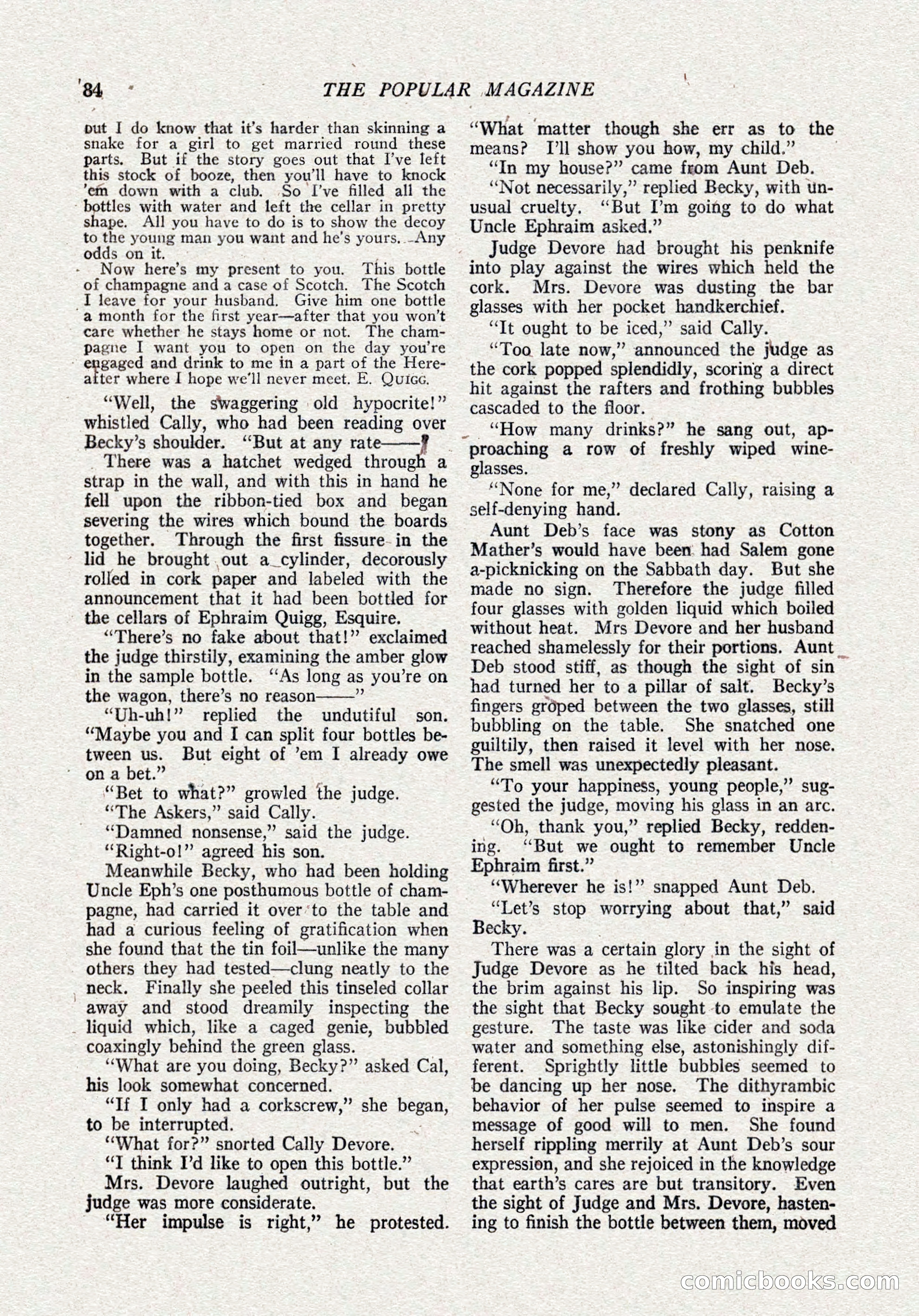 The Popular Magazine, October 15, 1921 — page 86 of 196