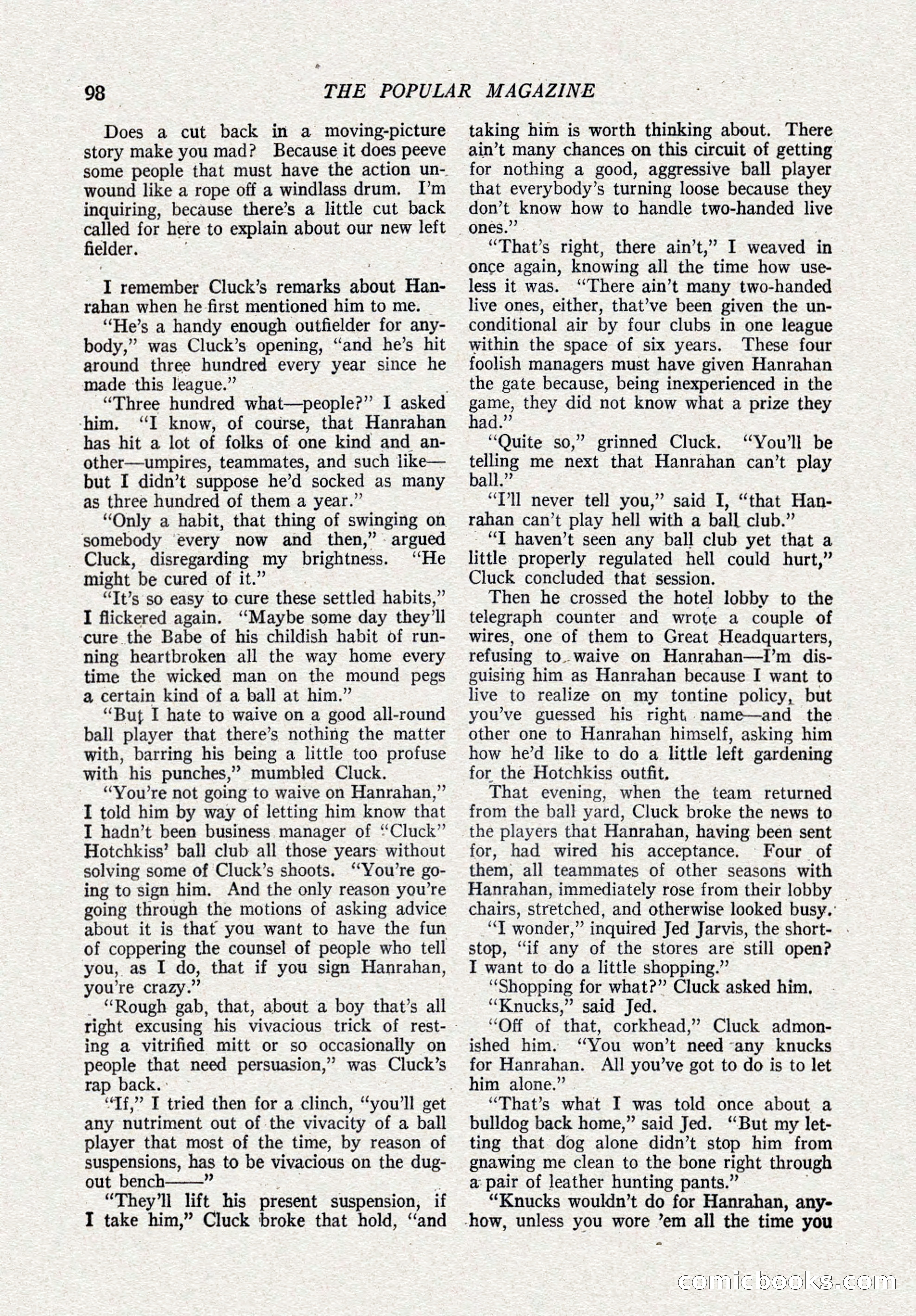 The Popular Magazine, October 15, 1921 — page 100 of 196