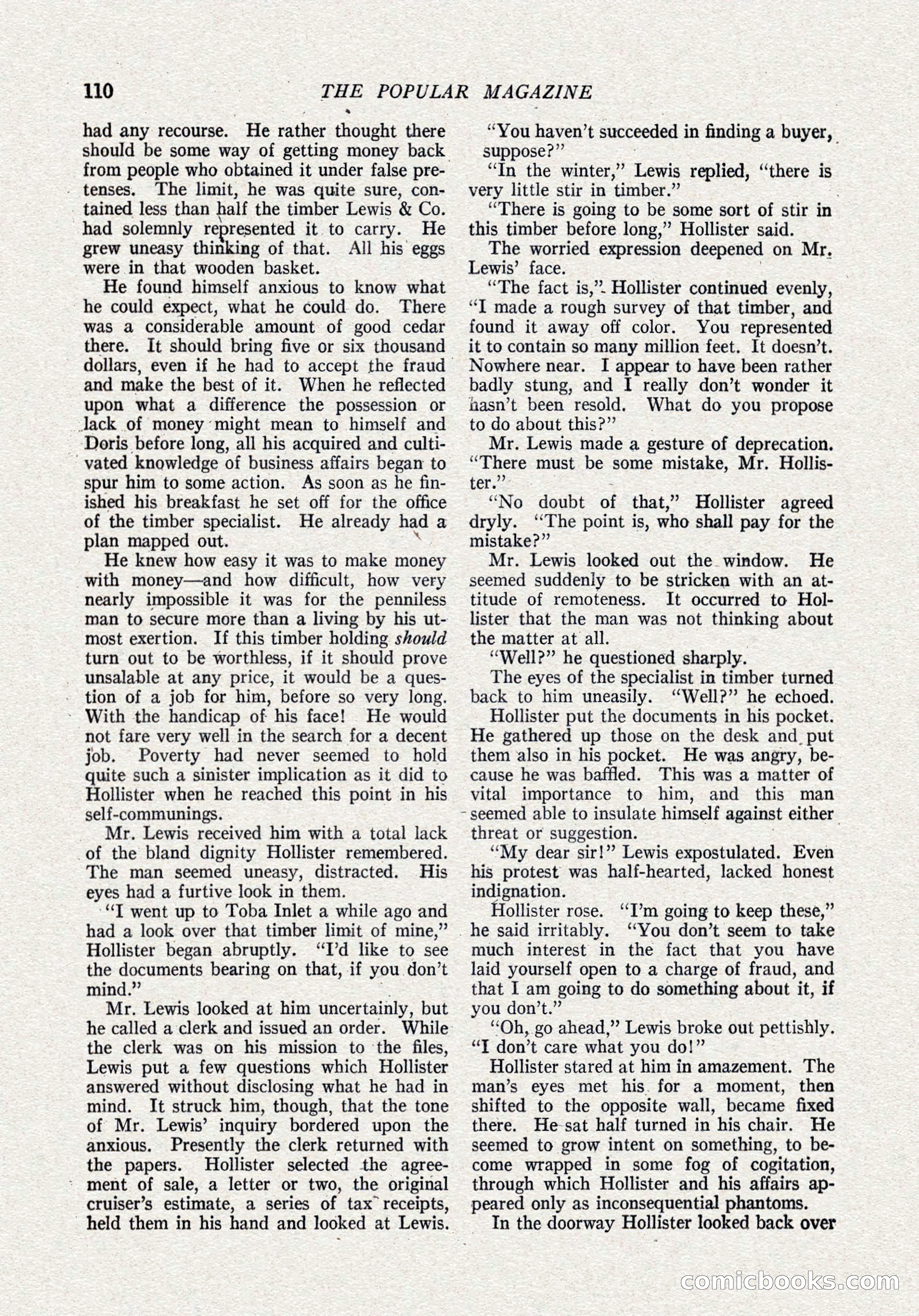 The Popular Magazine, October 15, 1921 — page 112 of 196
