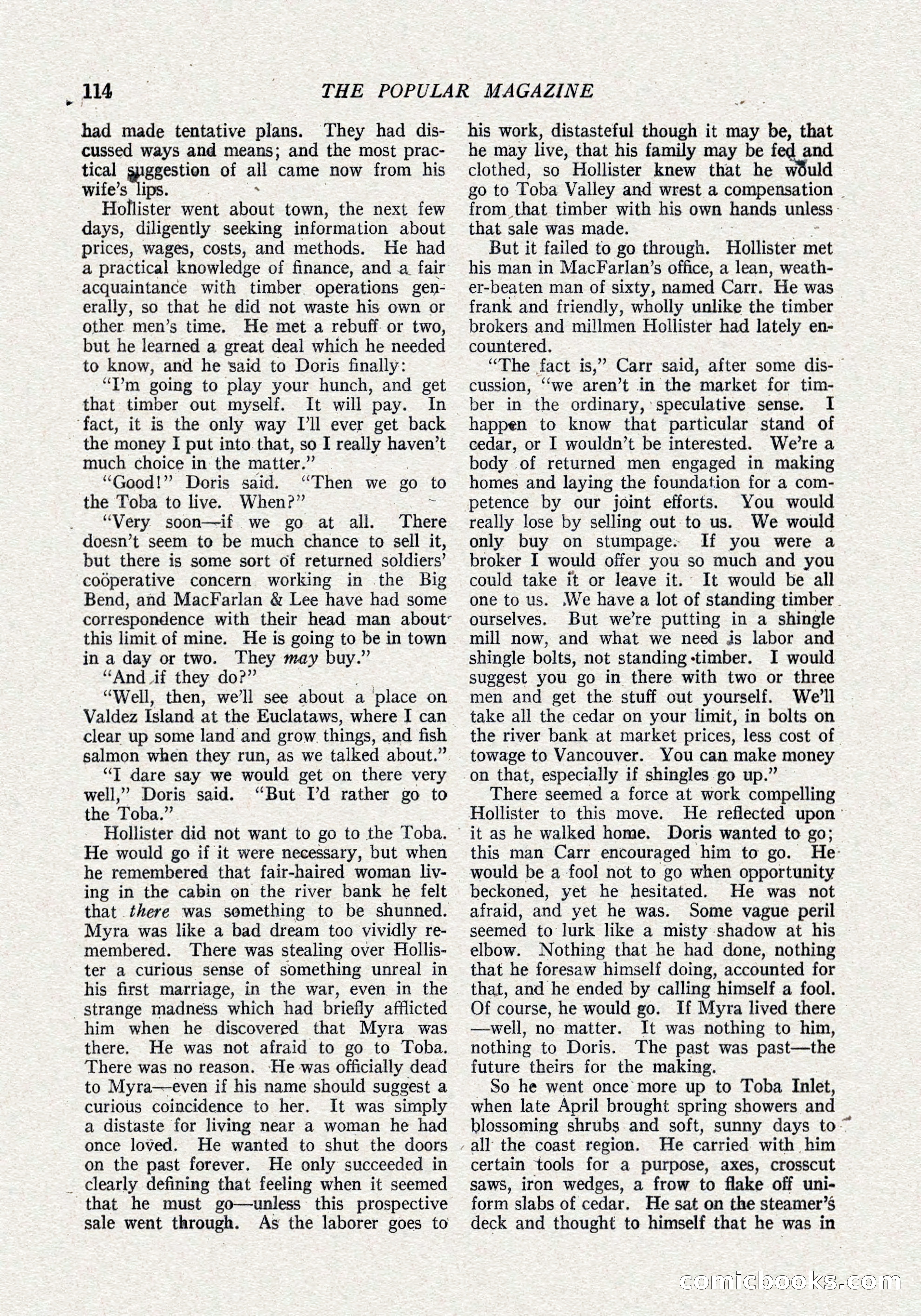 The Popular Magazine, October 15, 1921 — page 116 of 196