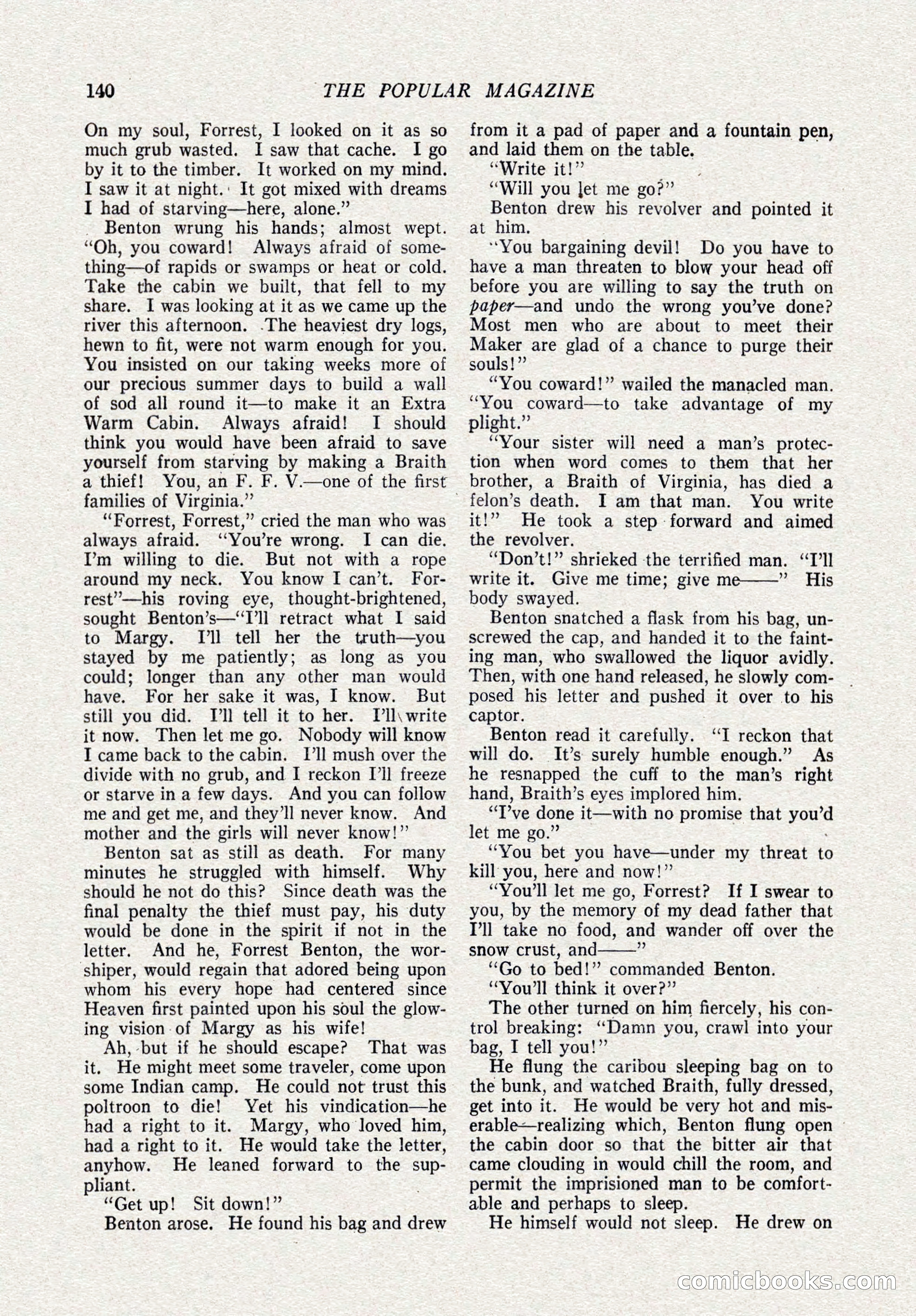 The Popular Magazine, October 15, 1921 — page 142 of 196
