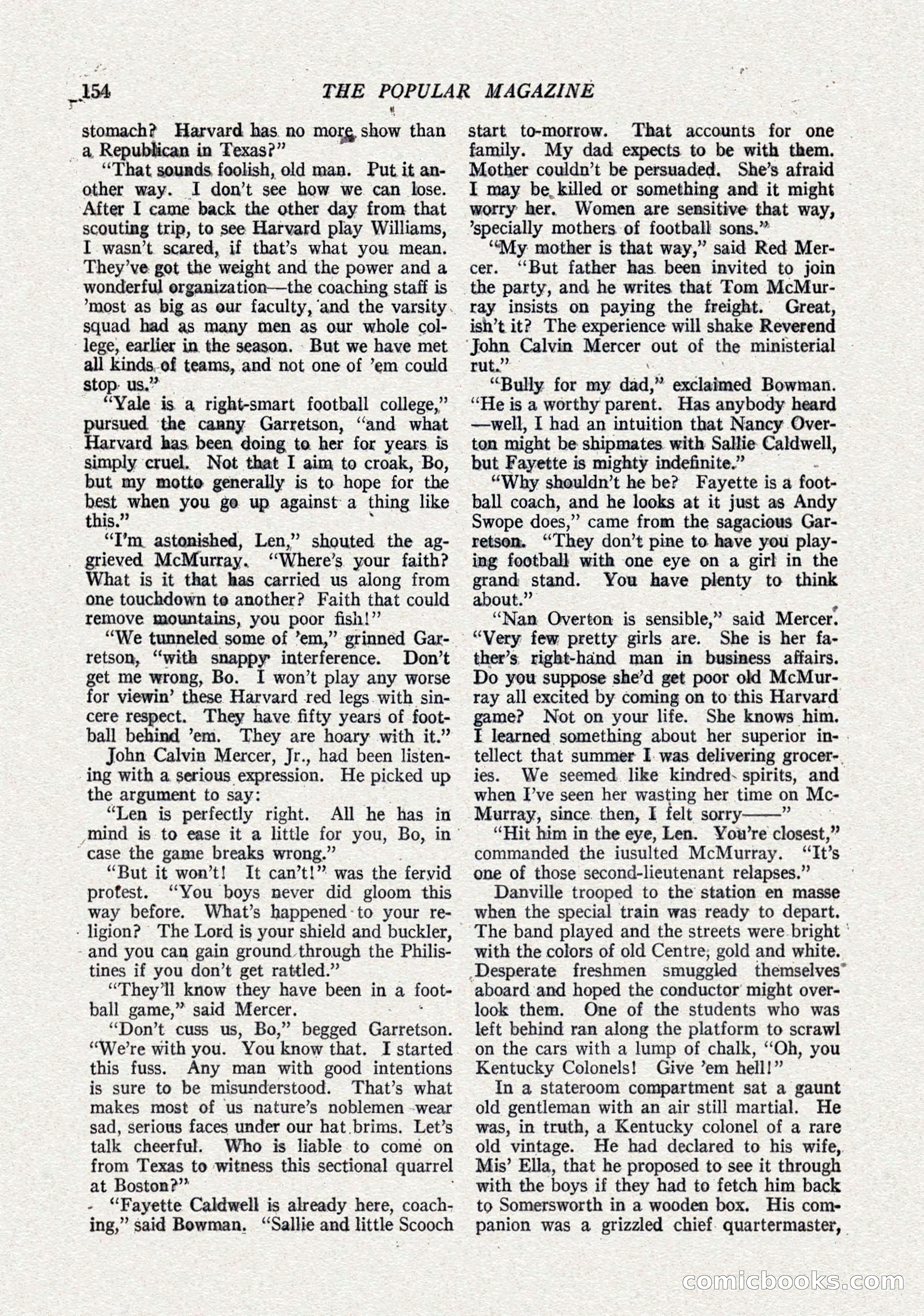 The Popular Magazine, October 15, 1921 — page 156 of 196