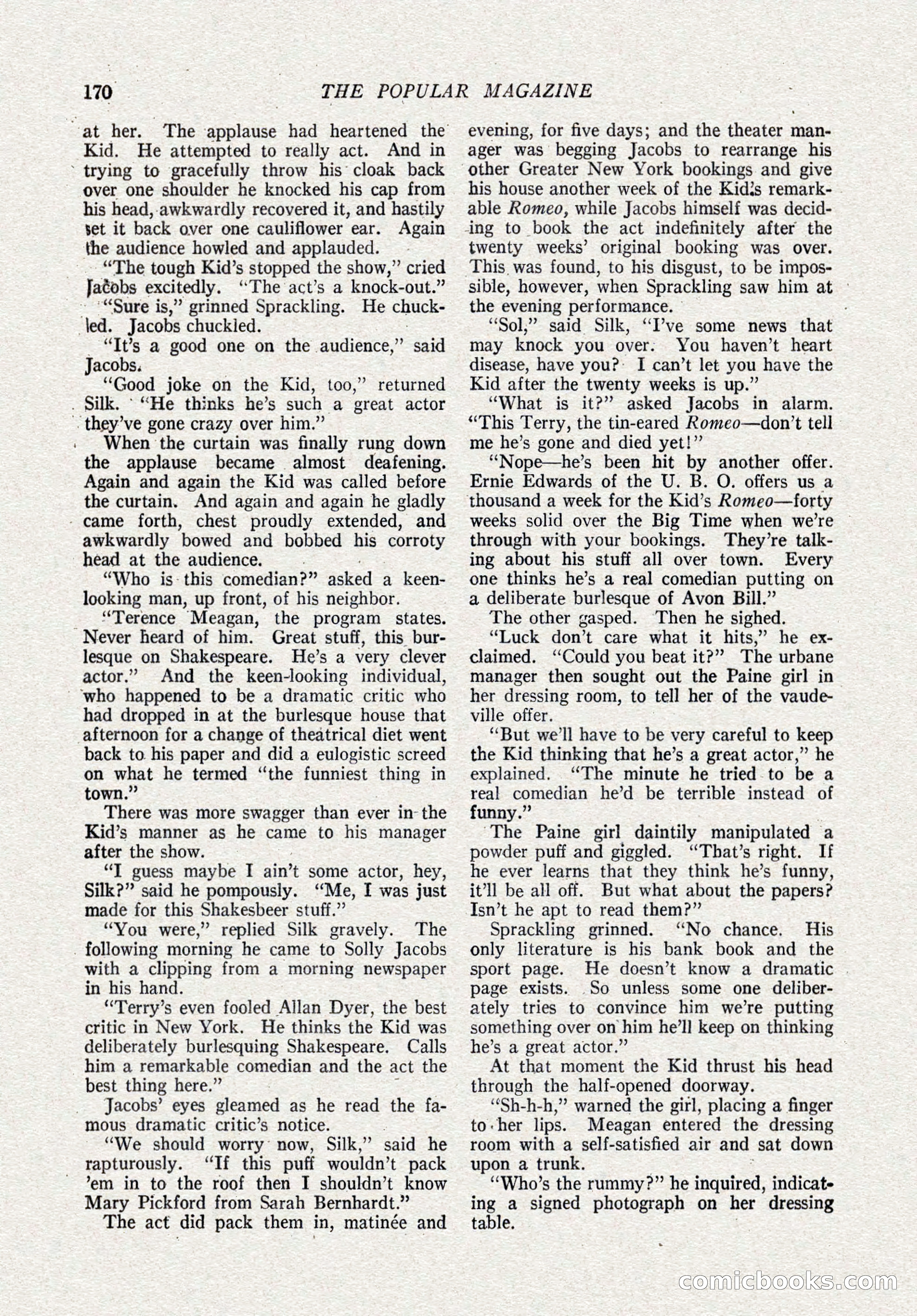 The Popular Magazine, October 15, 1921 — page 172 of 196