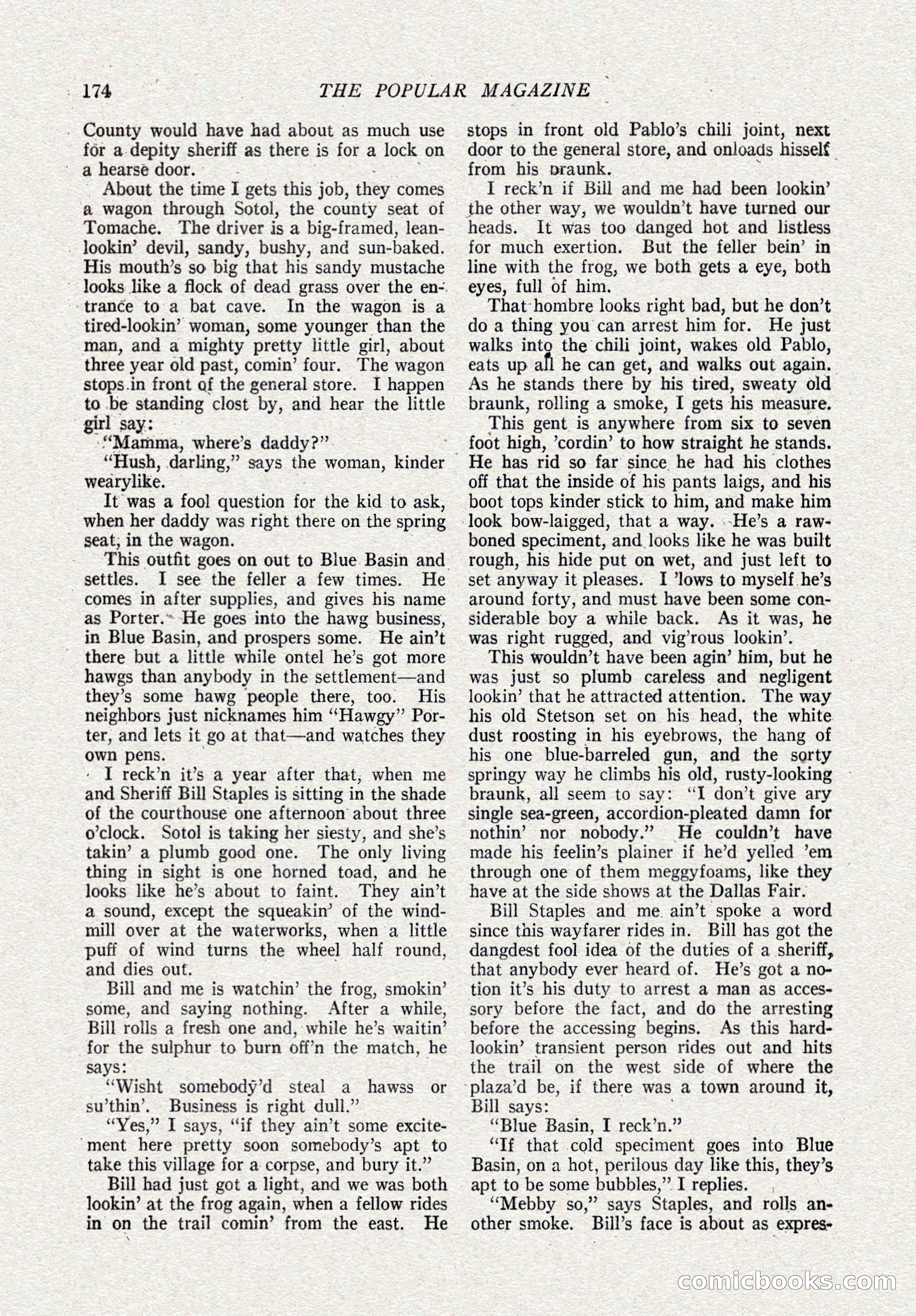 The Popular Magazine, October 15, 1921 — page 176 of 196