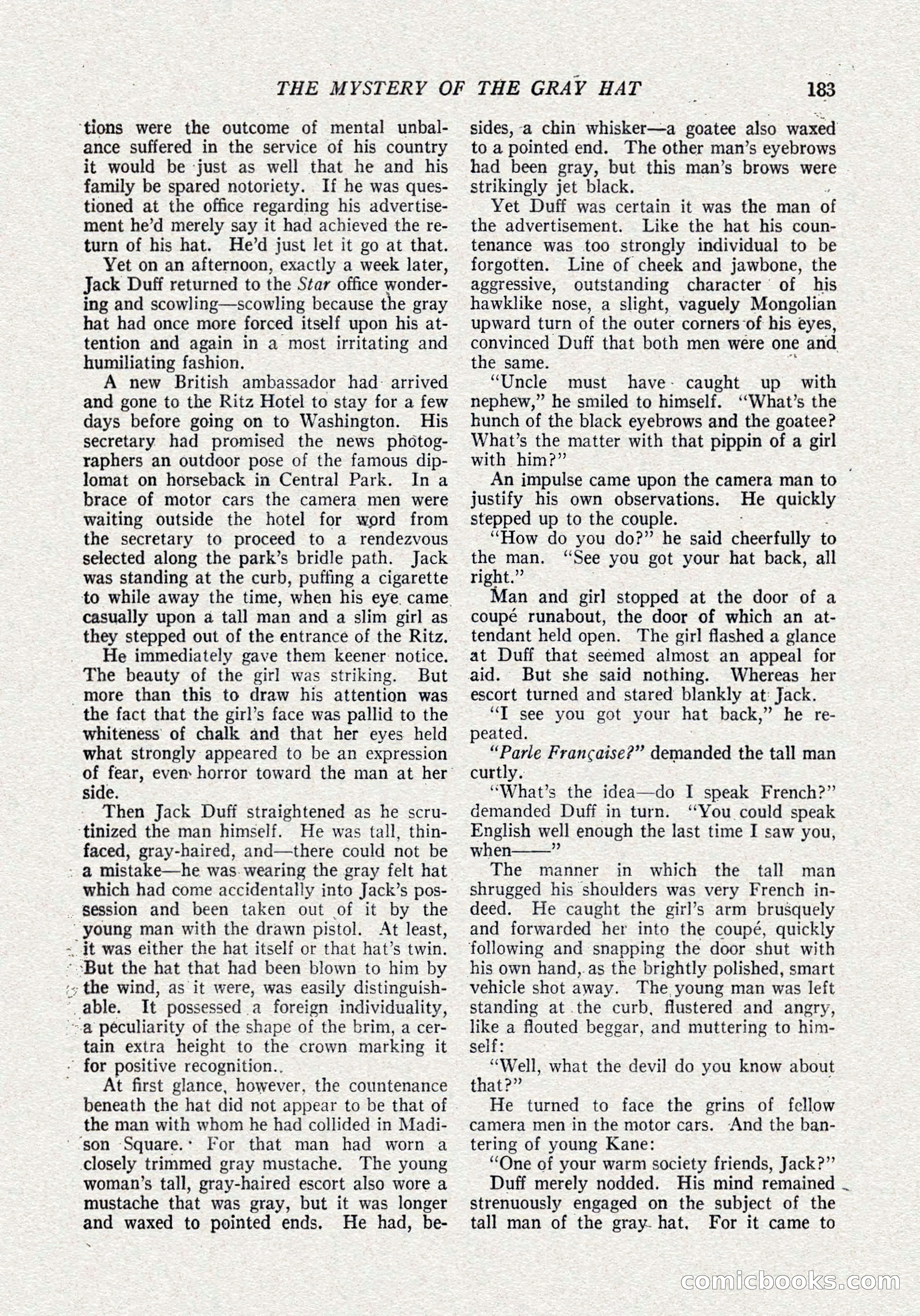 The Popular Magazine, October 15, 1921 — page 185 of 196