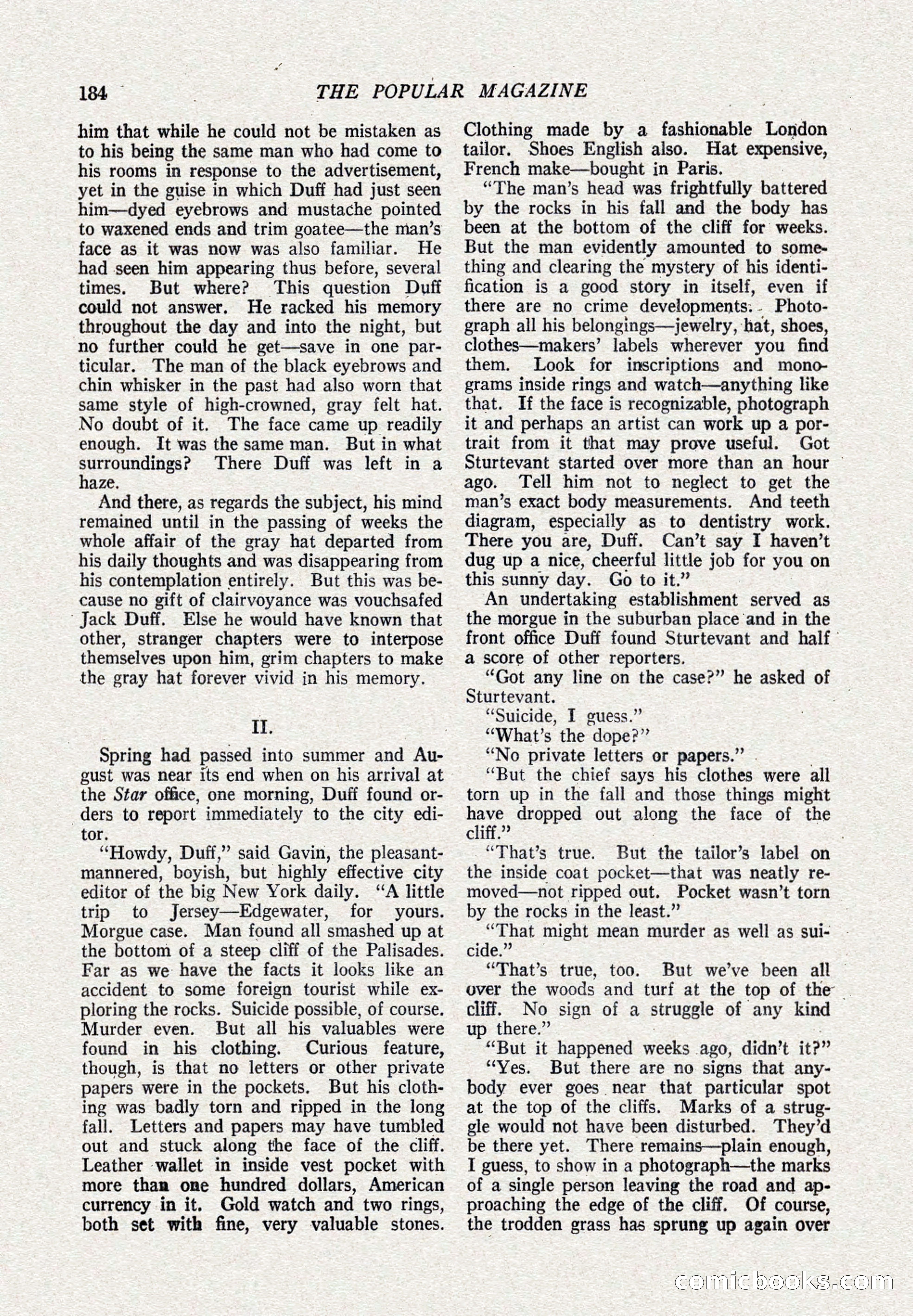 The Popular Magazine, October 15, 1921 — page 186 of 196