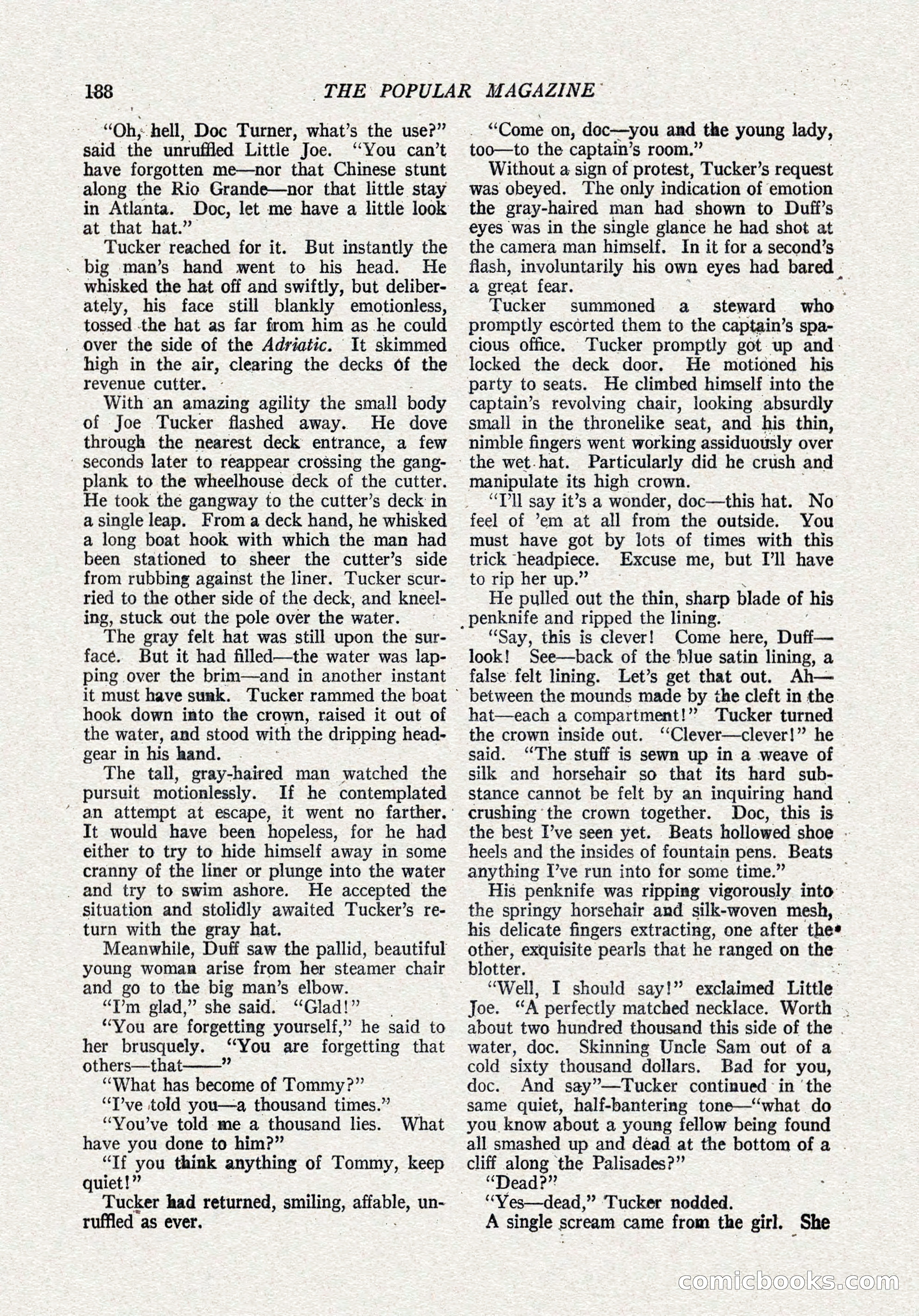 The Popular Magazine, October 15, 1921 — page 190 of 196