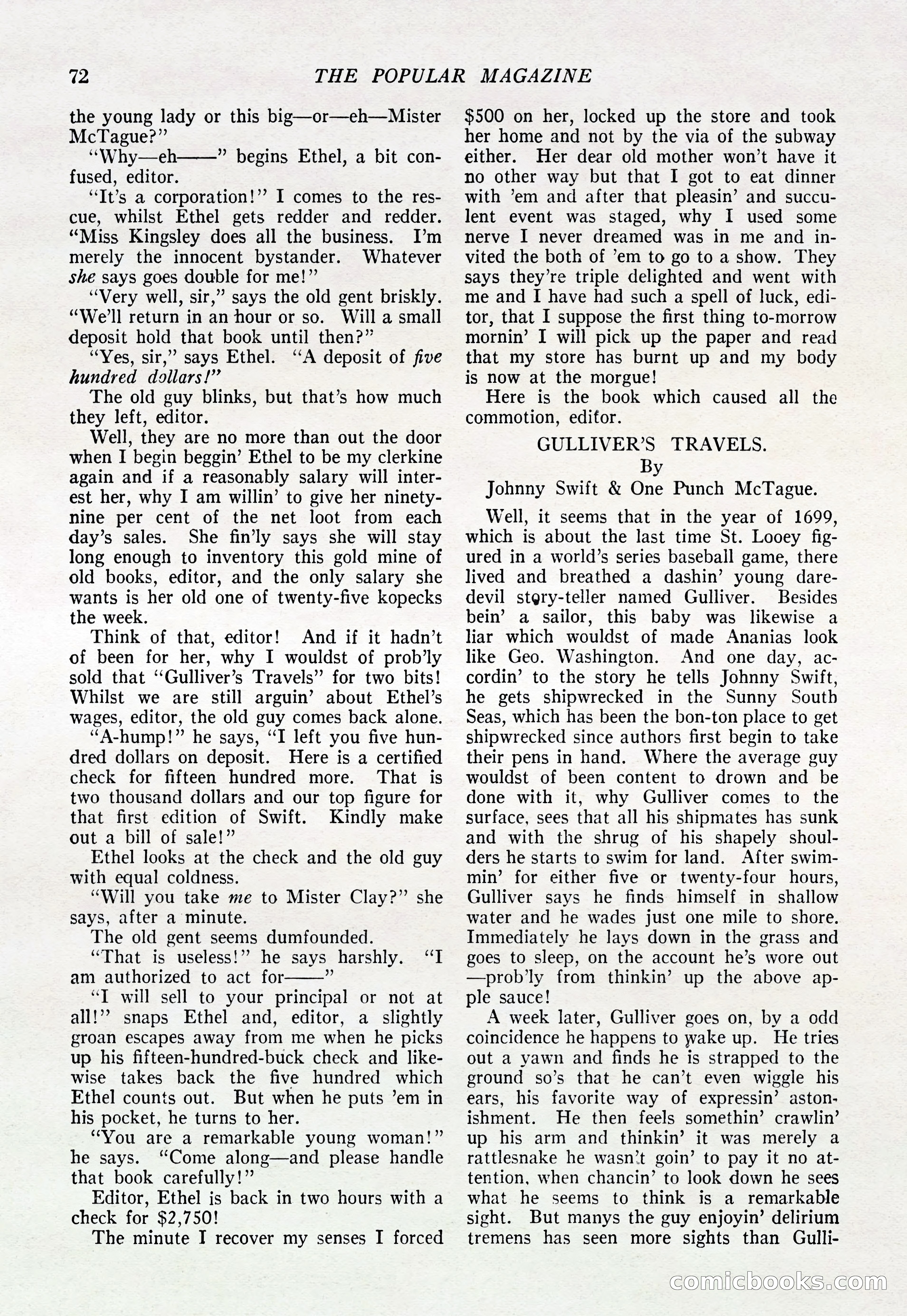 The Popular Magazine, March 20, 1922 — page 74 of 196