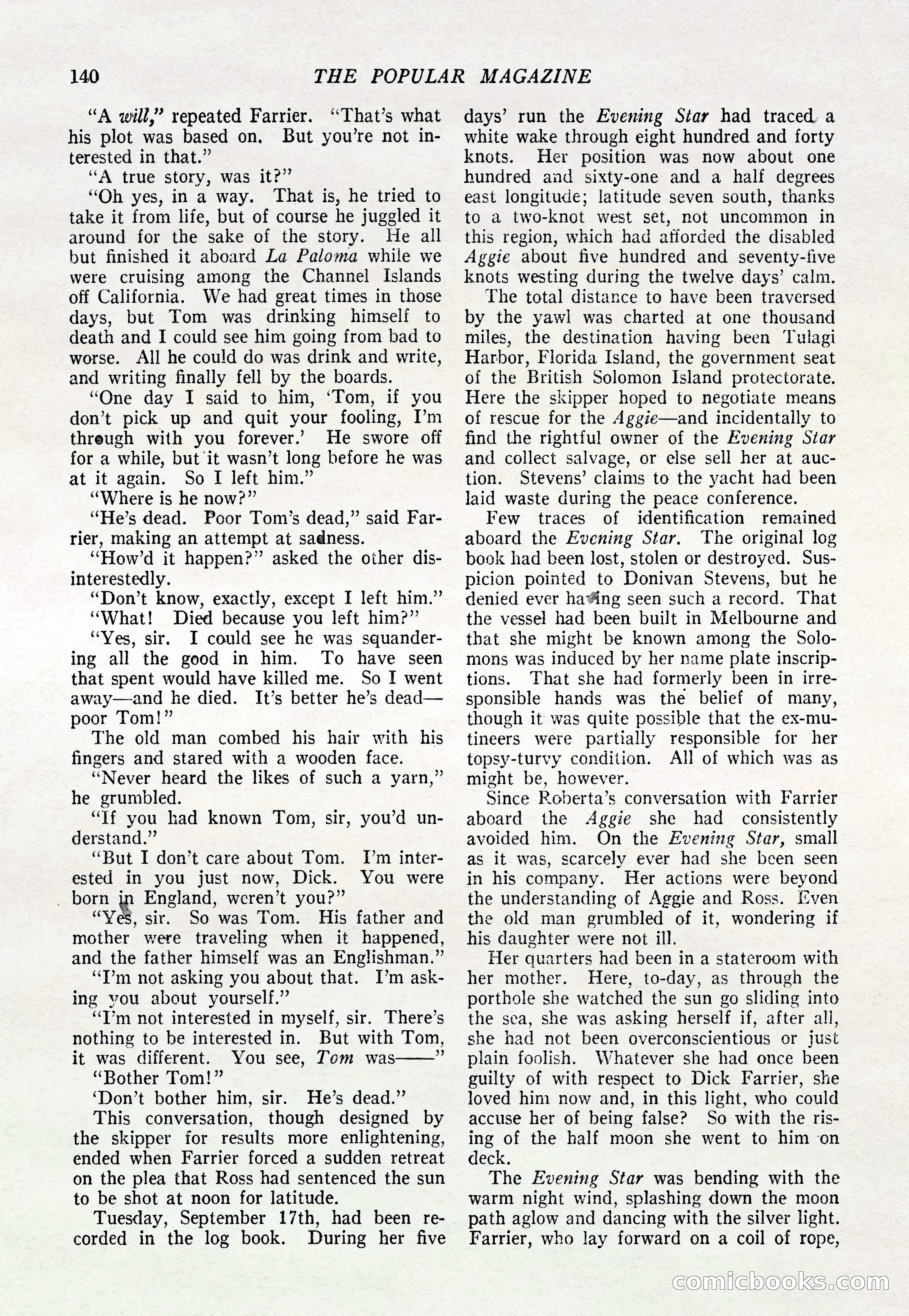 The Popular Magazine, March 20, 1922 — page 142 of 196