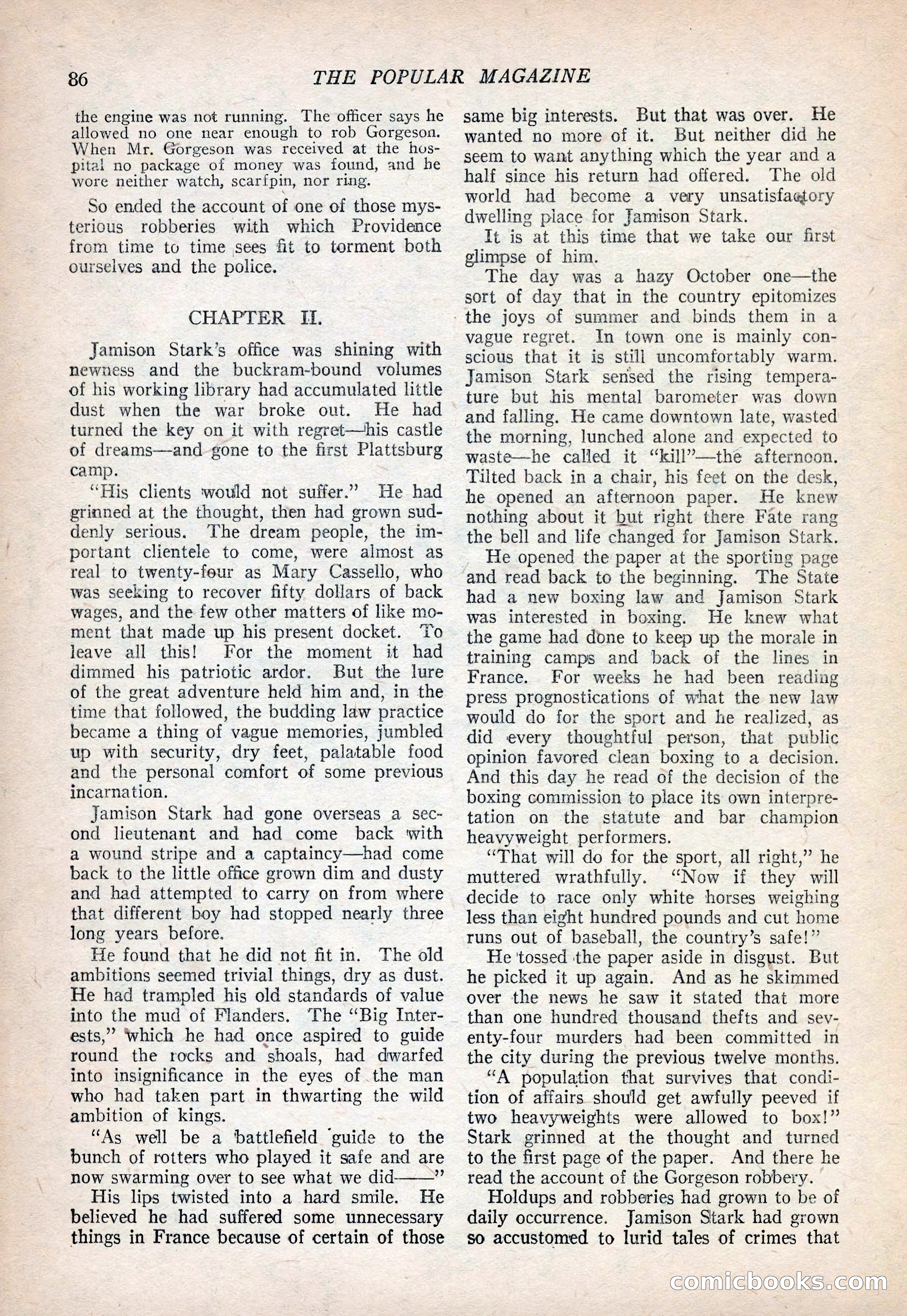 The Popular Magazine, September 20, 1922 — page 88 of 195