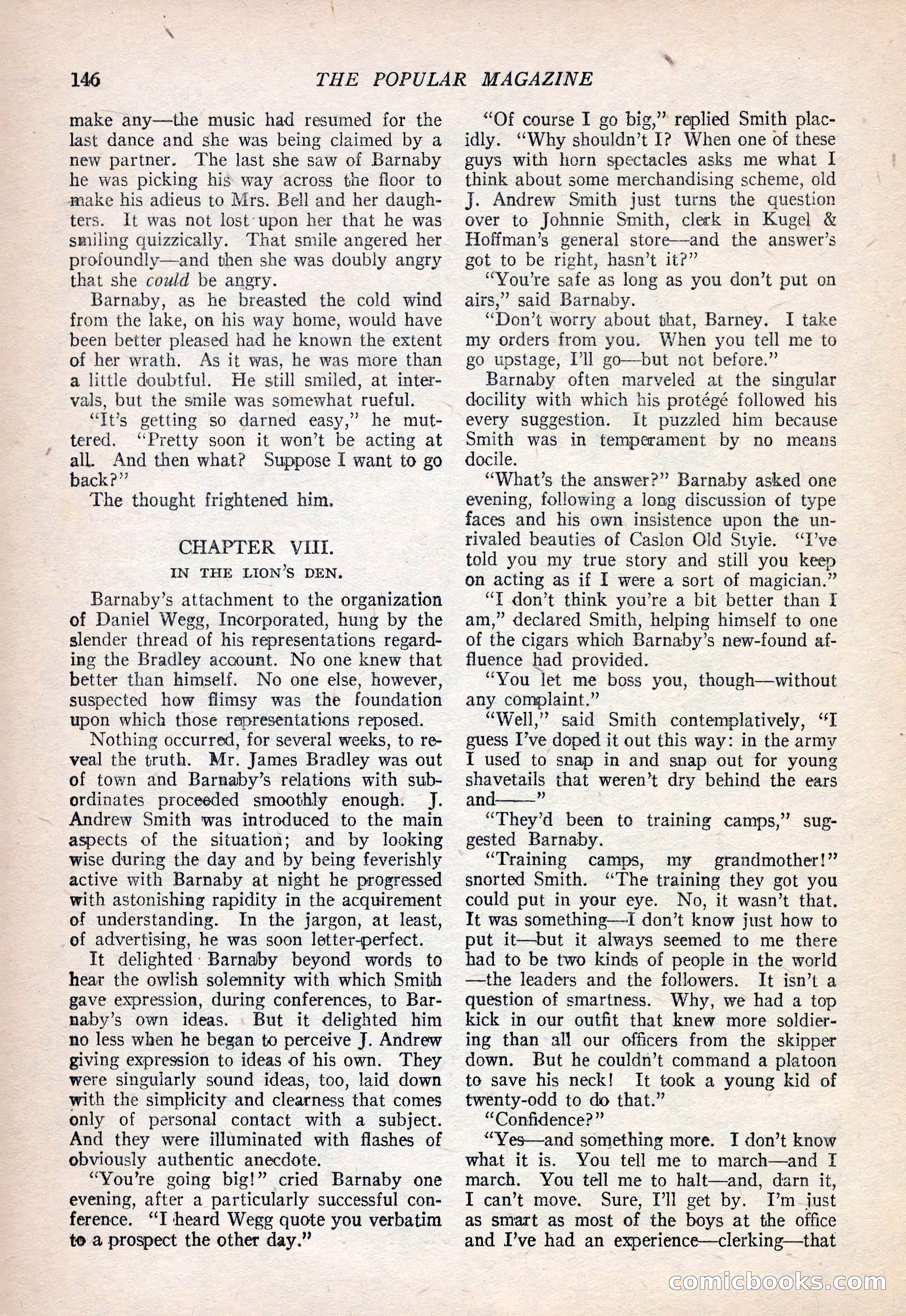 The Popular Magazine, September 20, 1922 — page 148 of 195