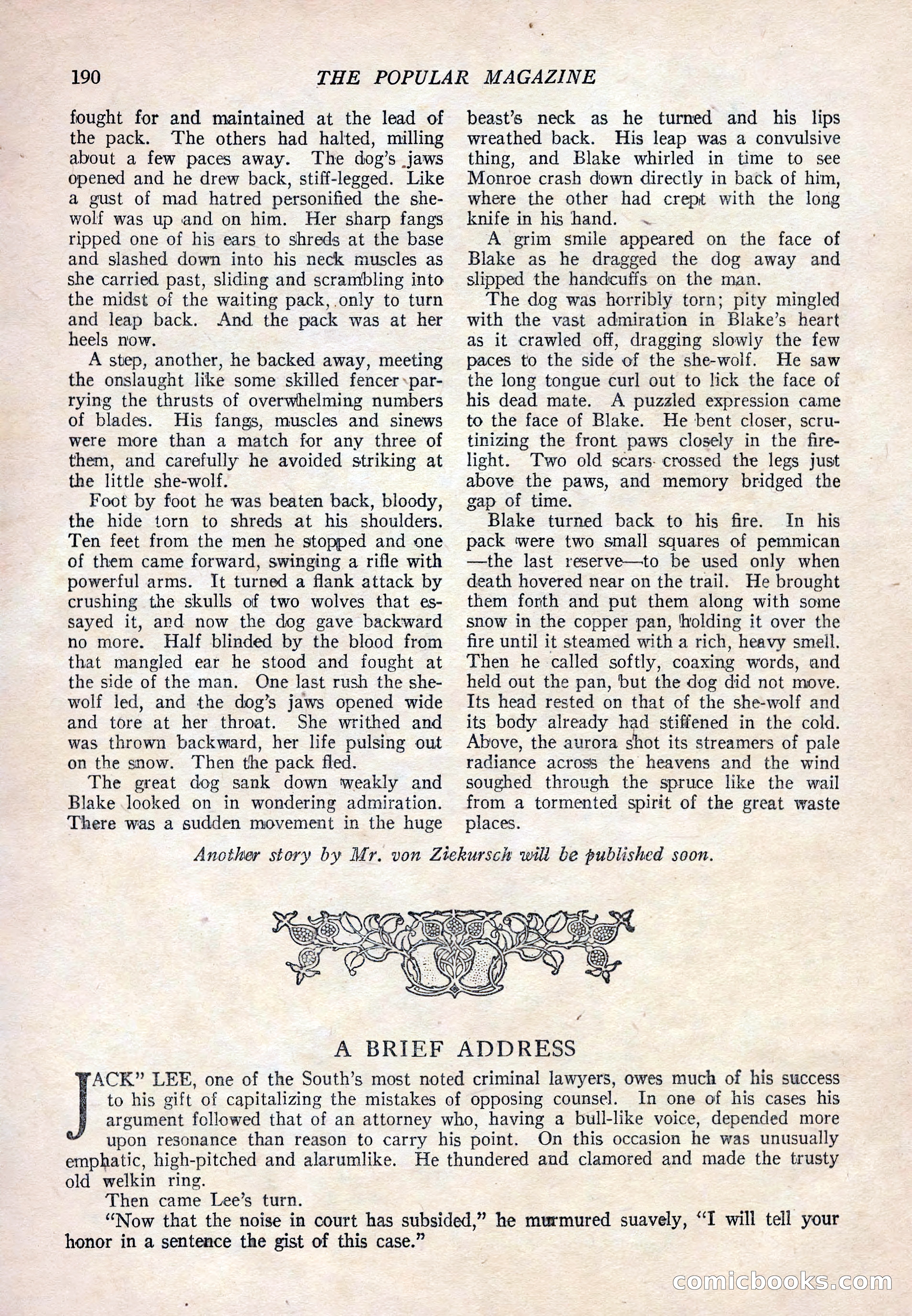 The Popular Magazine, September 20, 1922 — page 192 of 195