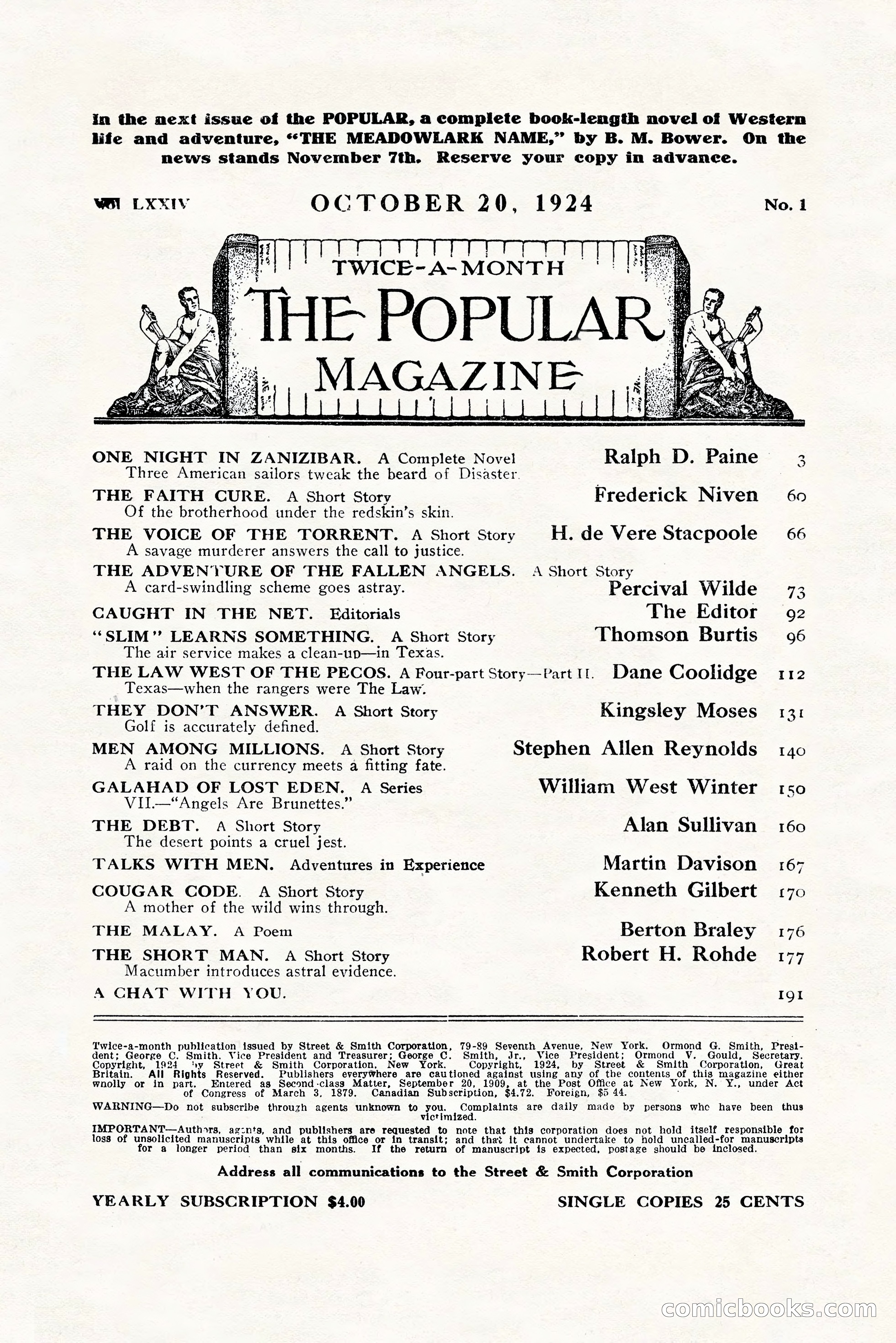 The Popular Magazine, October 20, 1924 — page 3 of 196