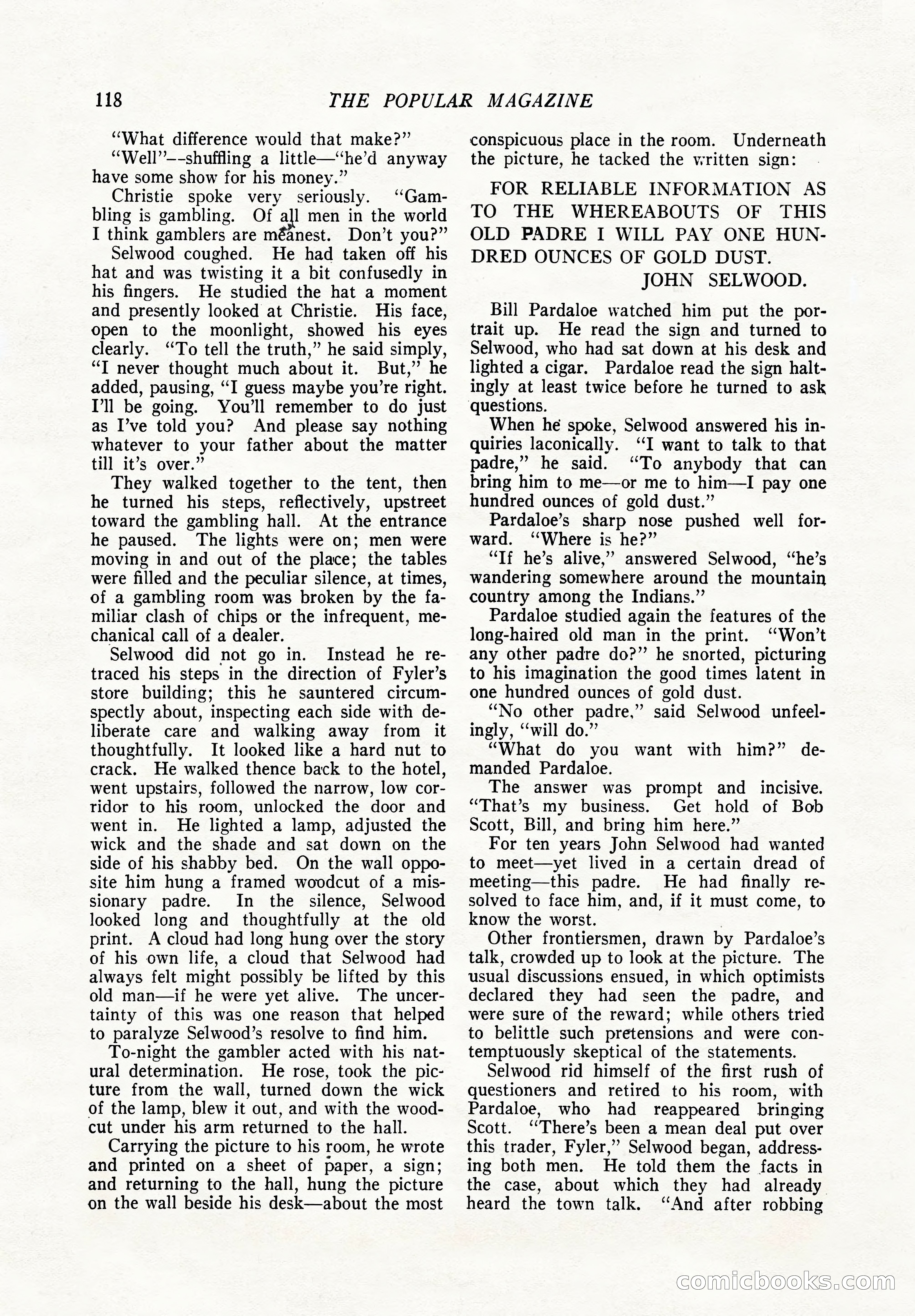 The Popular Magazine, December 7, 1924 — page 136 of 228
