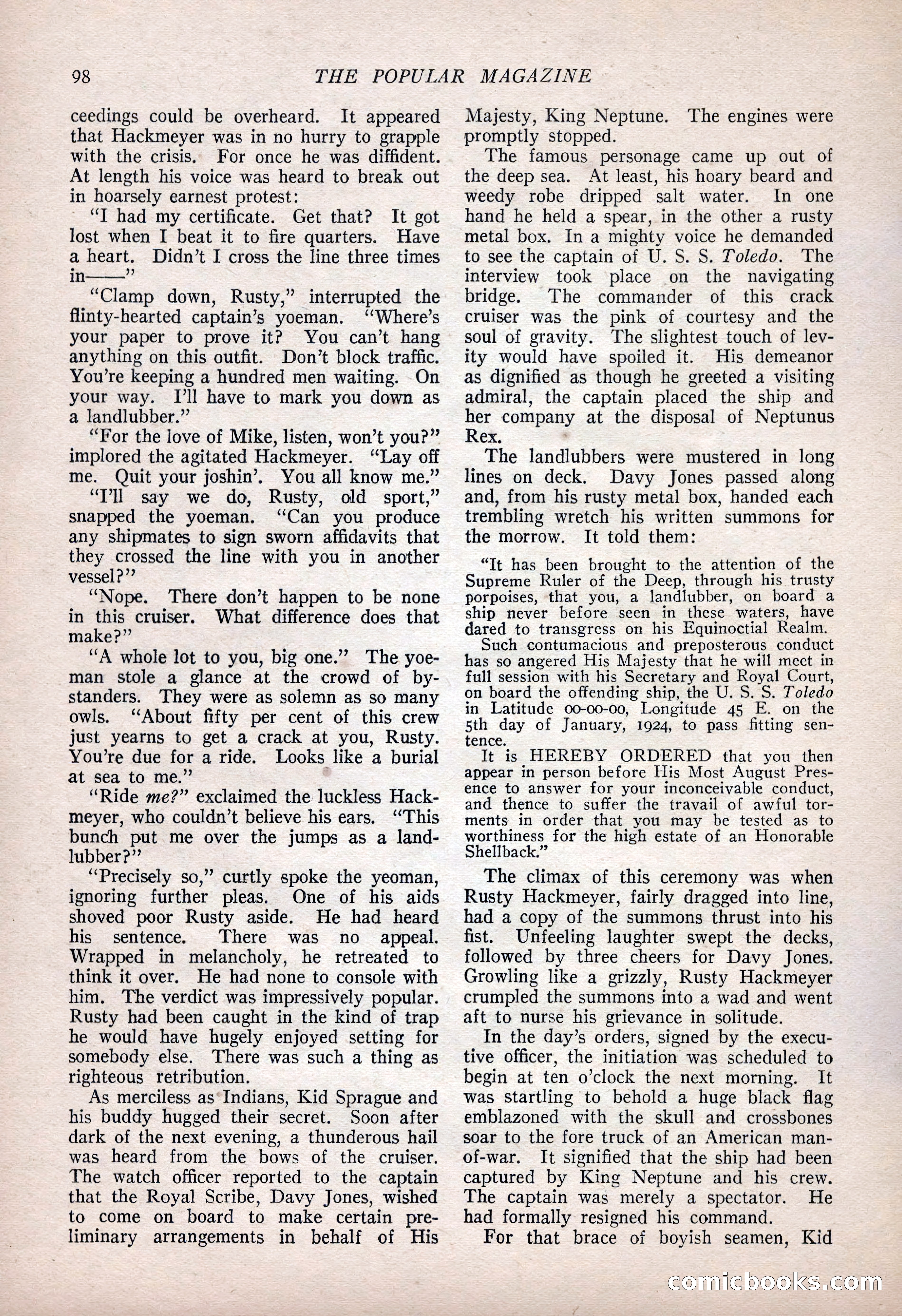 The Popular Magazine, January 7, 1925 — page 108 of 212