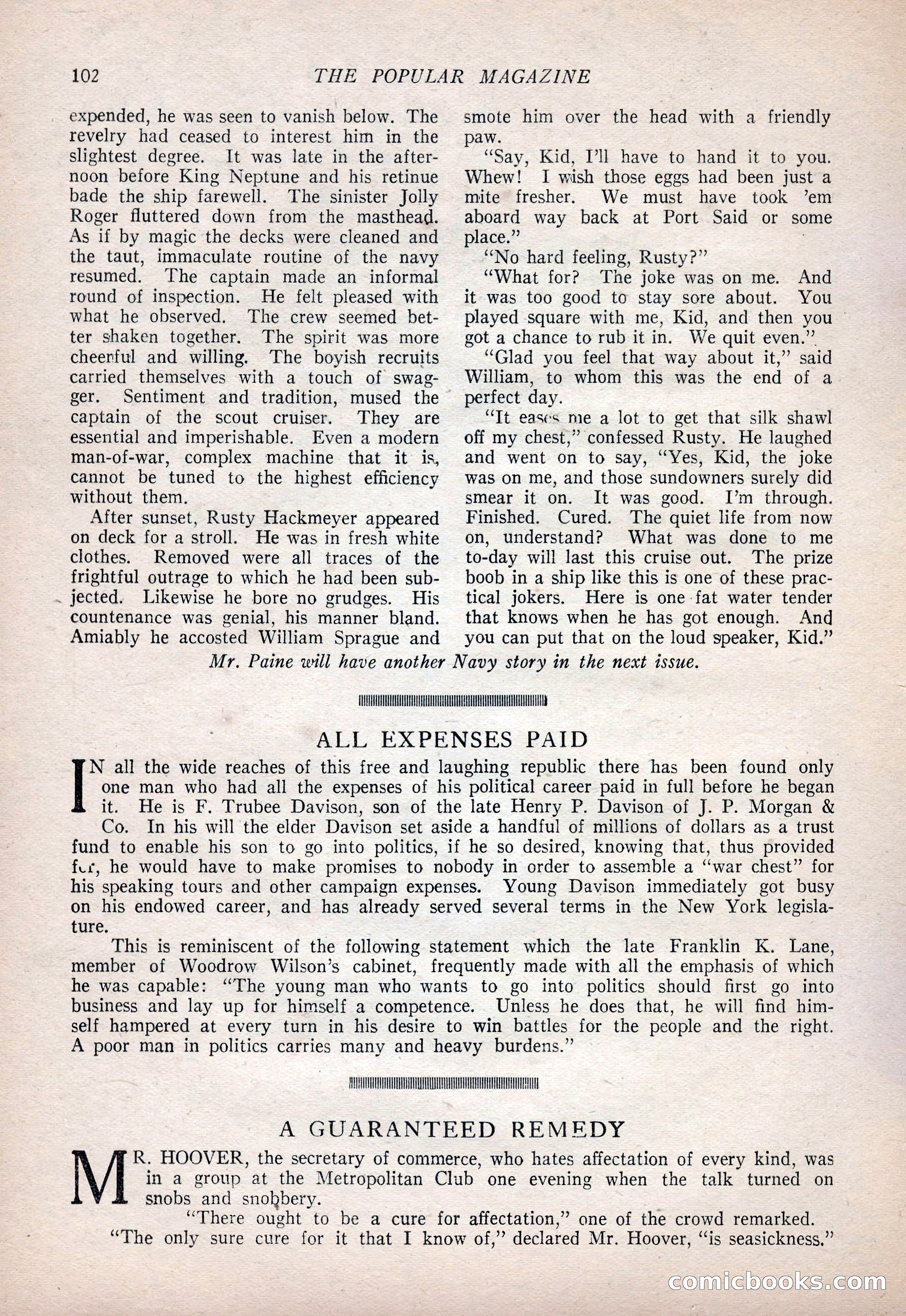 The Popular Magazine, January 7, 1925 — page 112 of 212