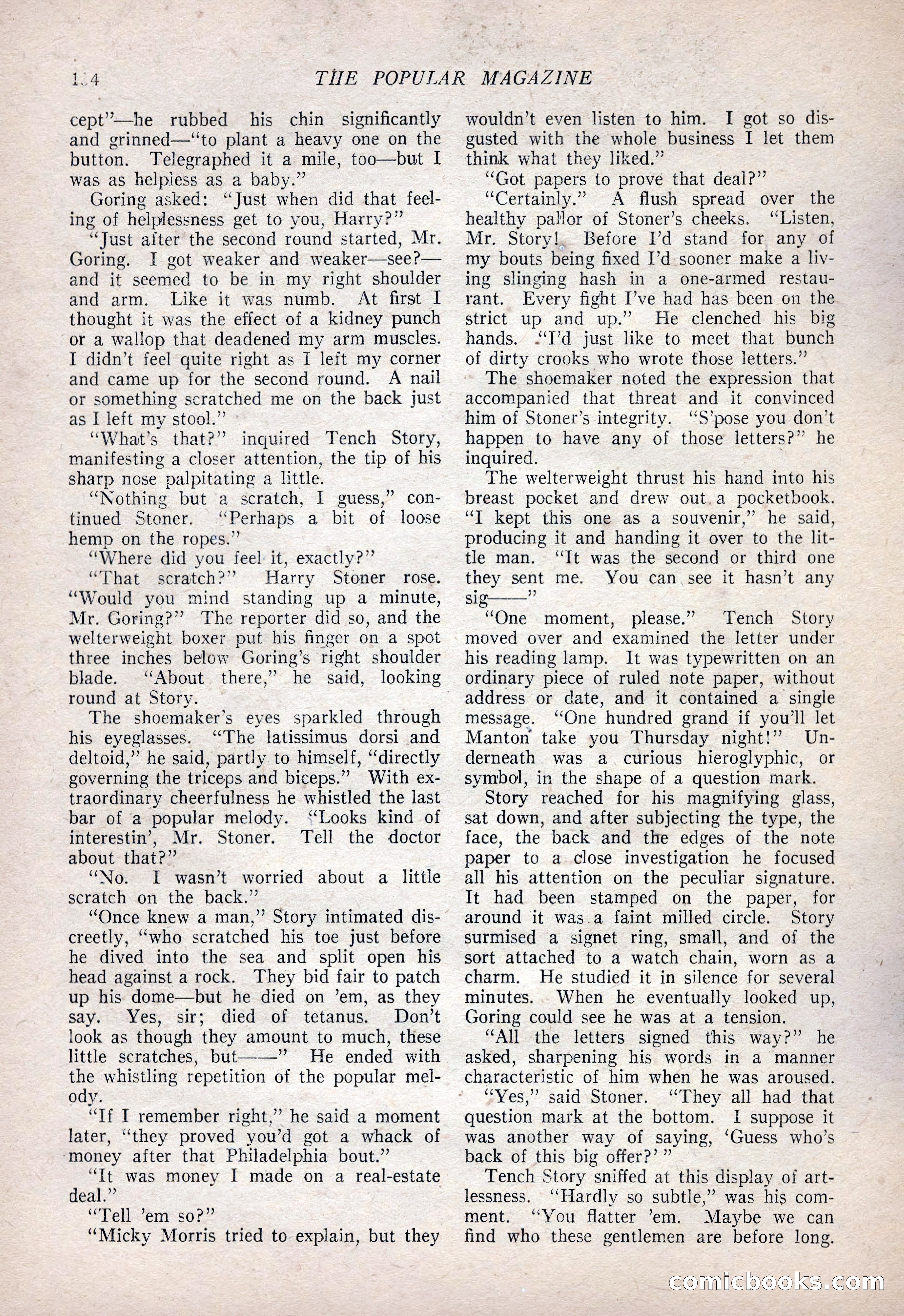 The Popular Magazine, January 7, 1925 — page 144 of 212