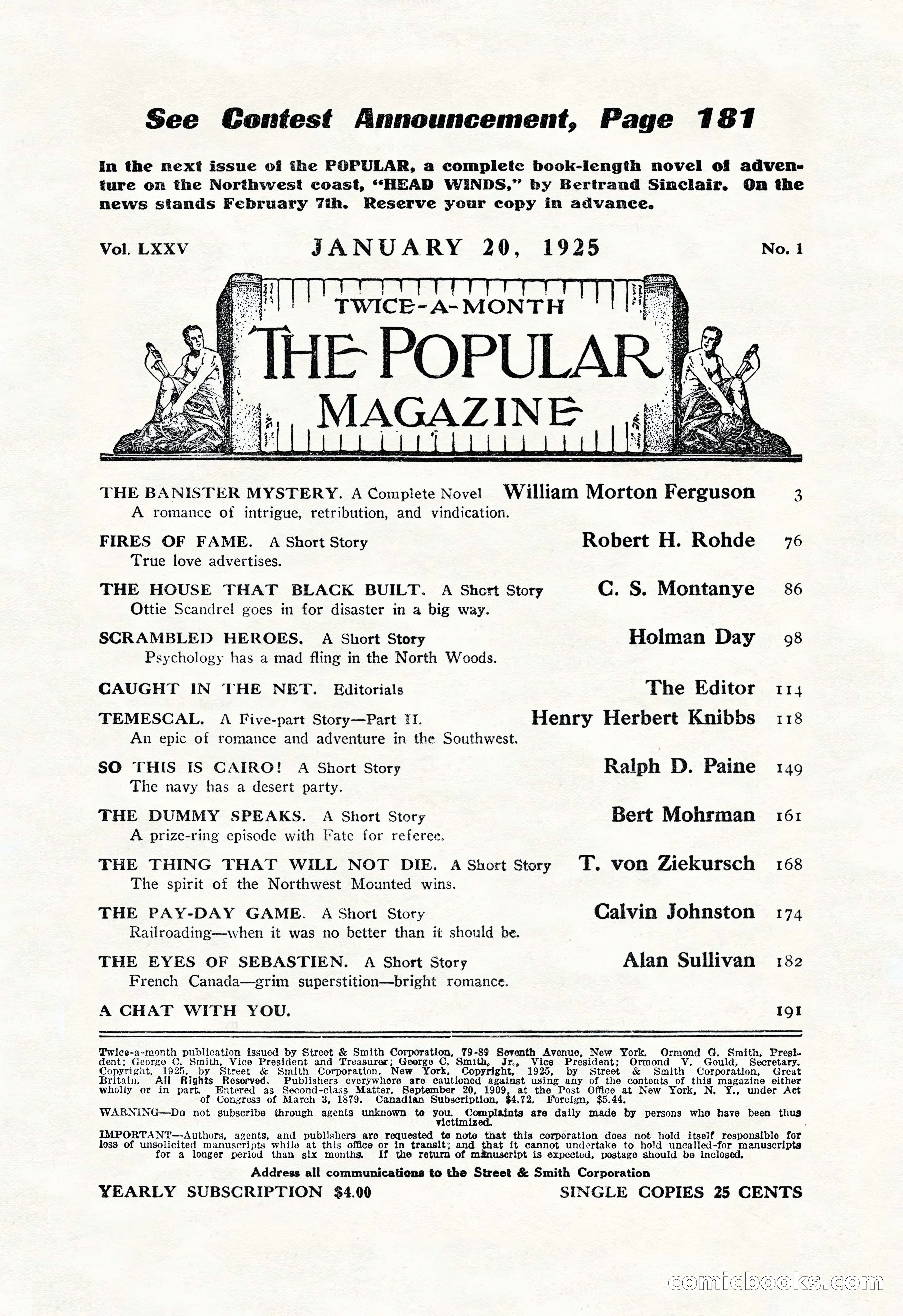 The Popular Magazine, January 20, 1925 — page 3 of 196