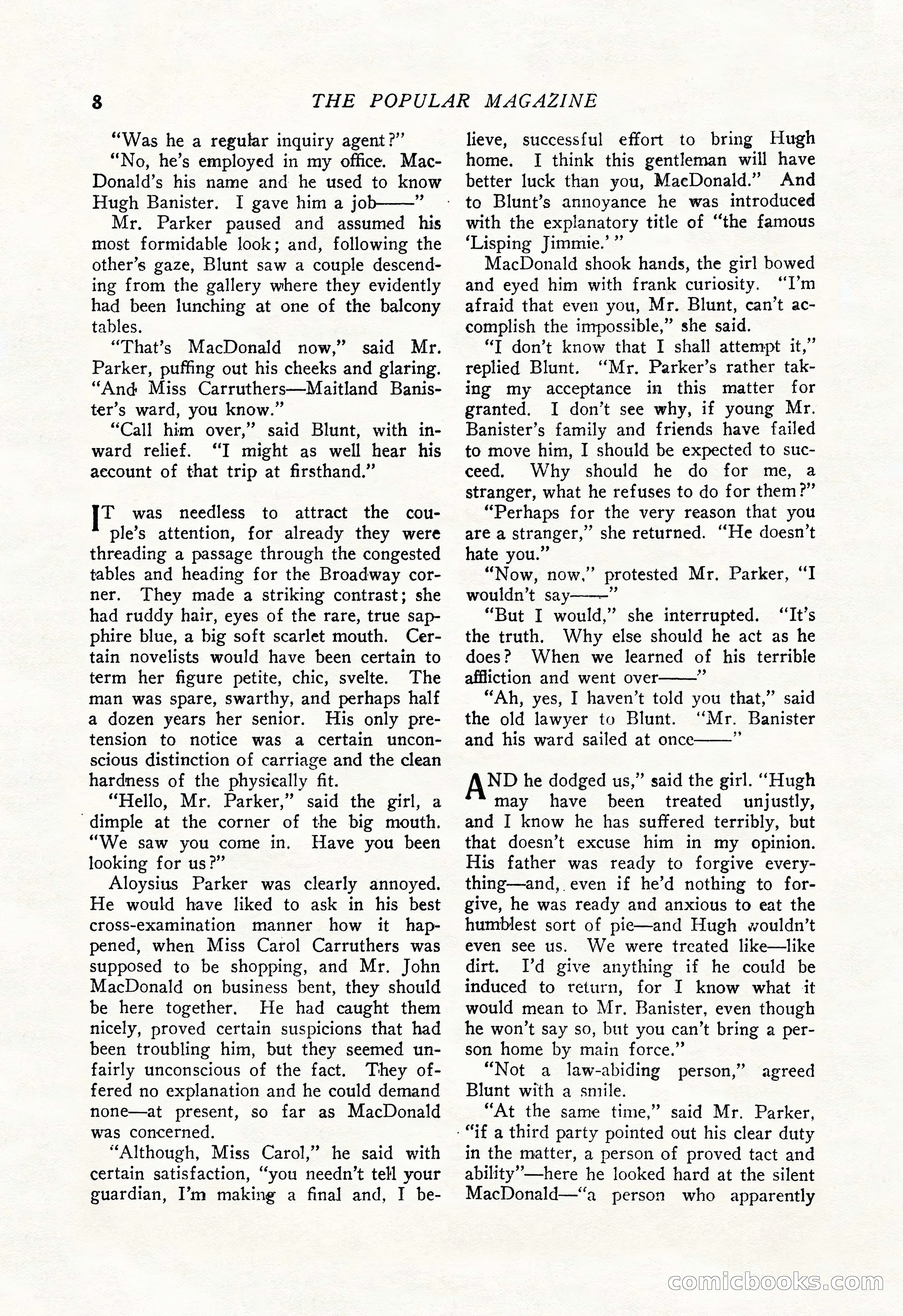 The Popular Magazine, January 20, 1925 — page 10 of 196