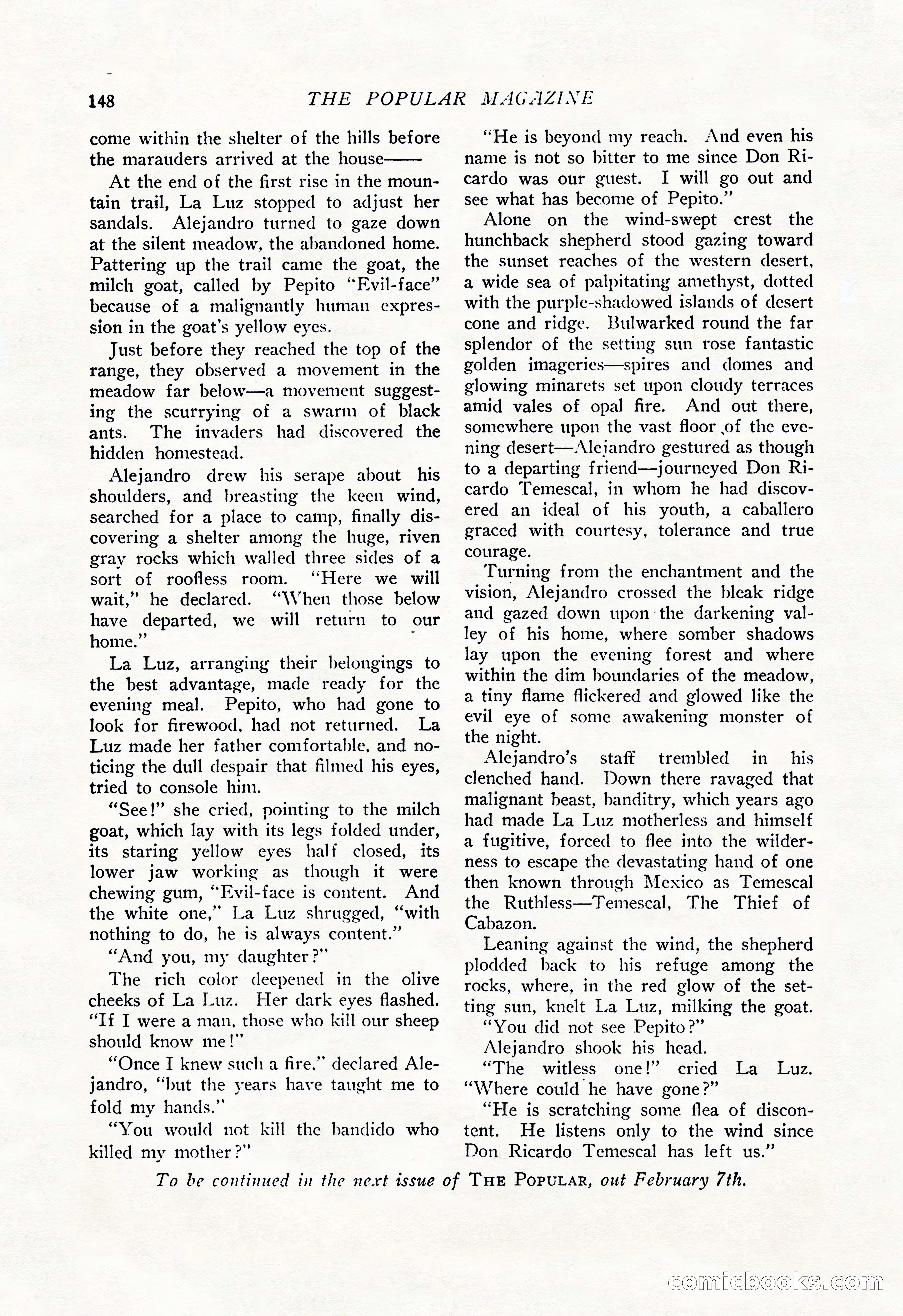 The Popular Magazine, January 20, 1925 — page 150 of 196