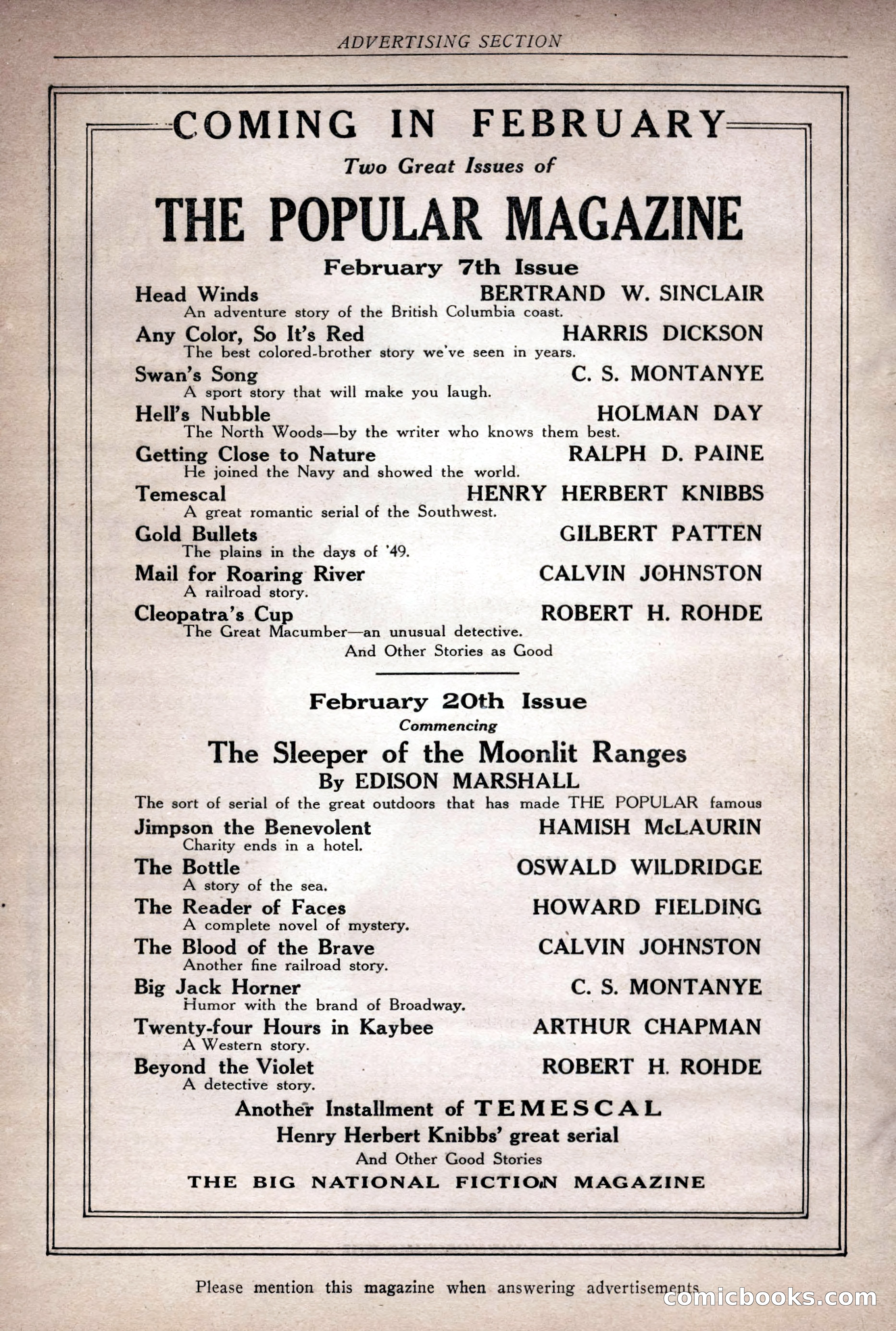 The Popular Magazine, February 7, 1925 — page 8 of 220