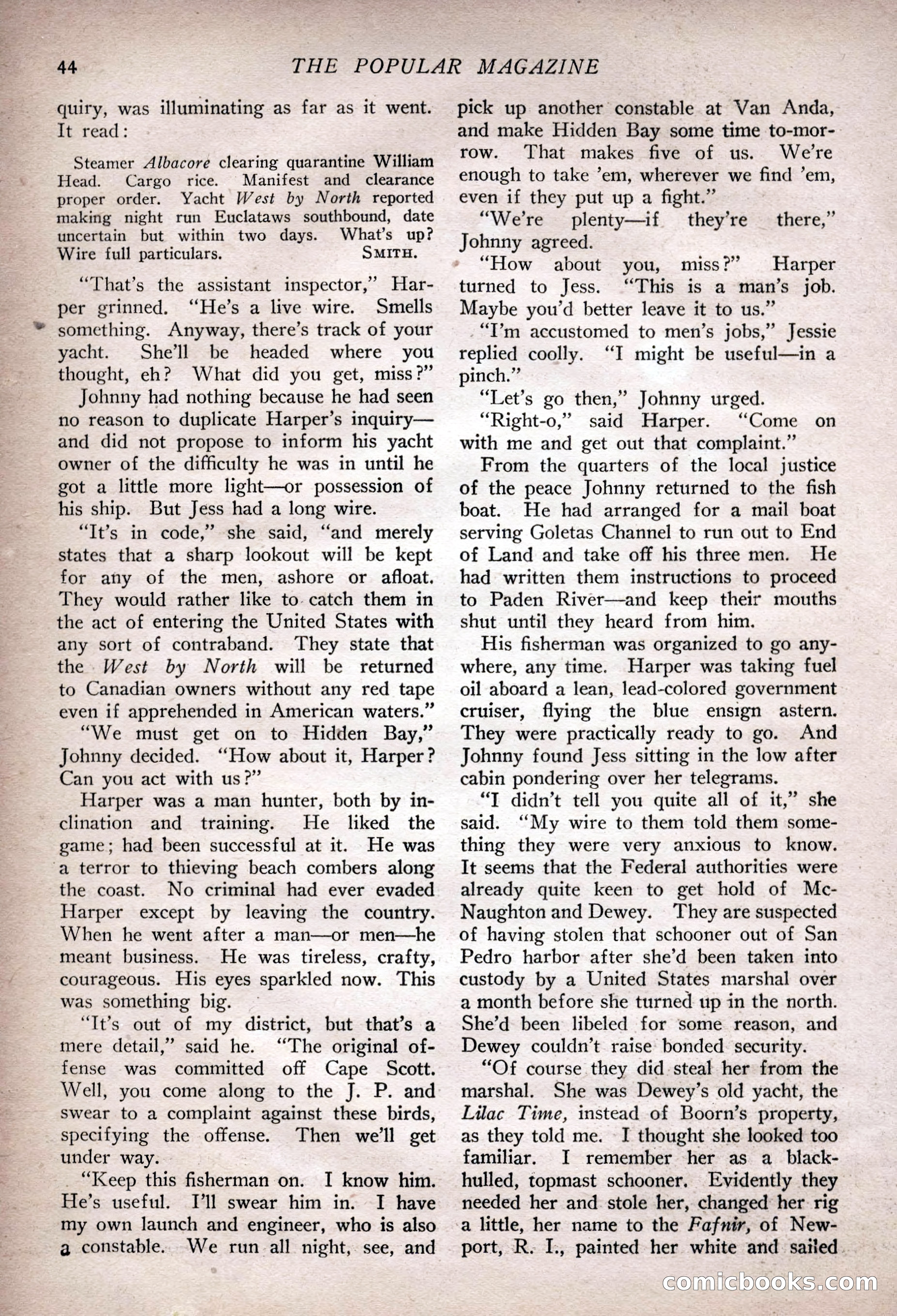 The Popular Magazine, February 7, 1925 — page 62 of 220