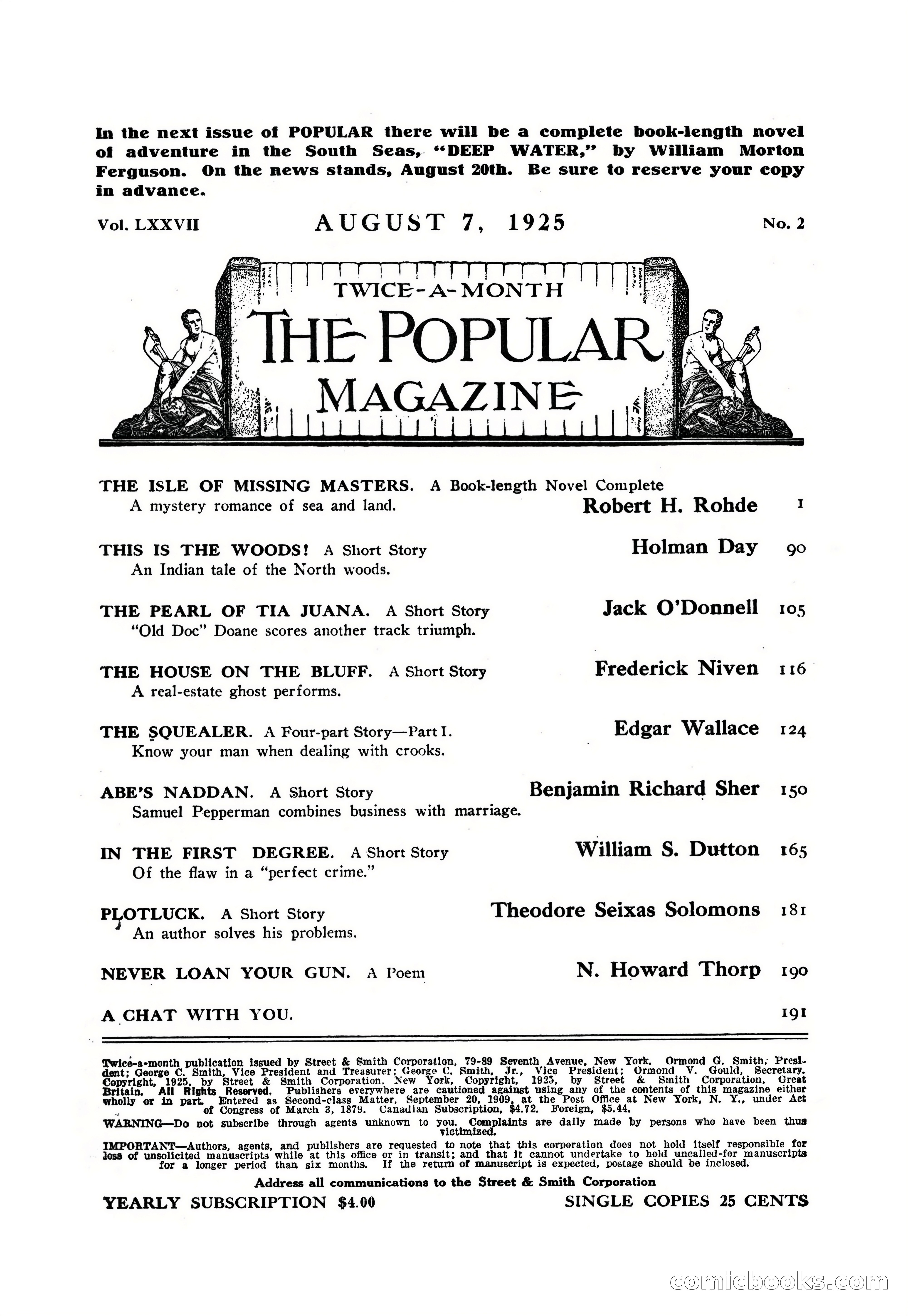The Popular Magazine, August 7, 1925 — page 4 of 220