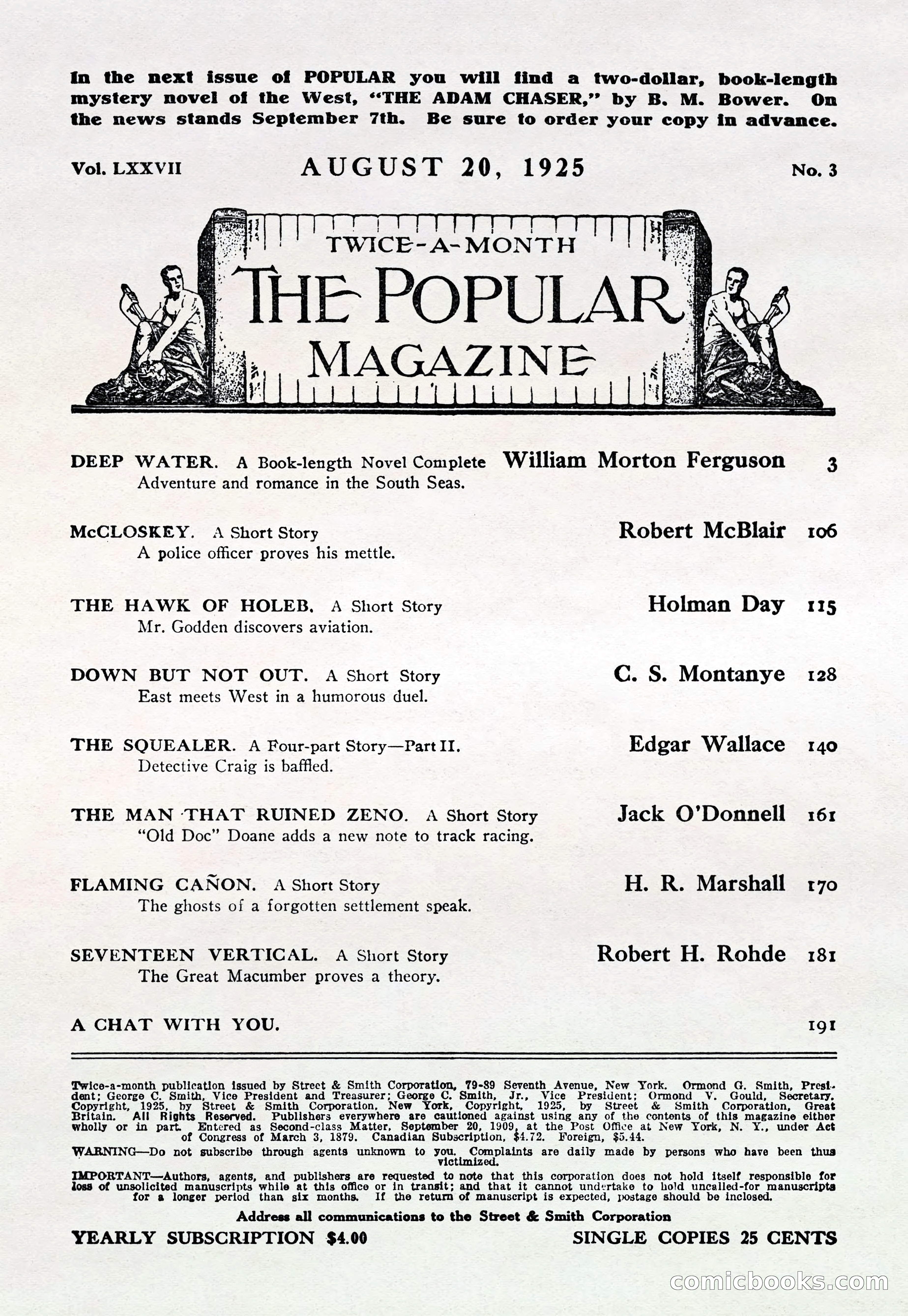 The Popular Magazine, August 20, 1925 — page 3 of 196