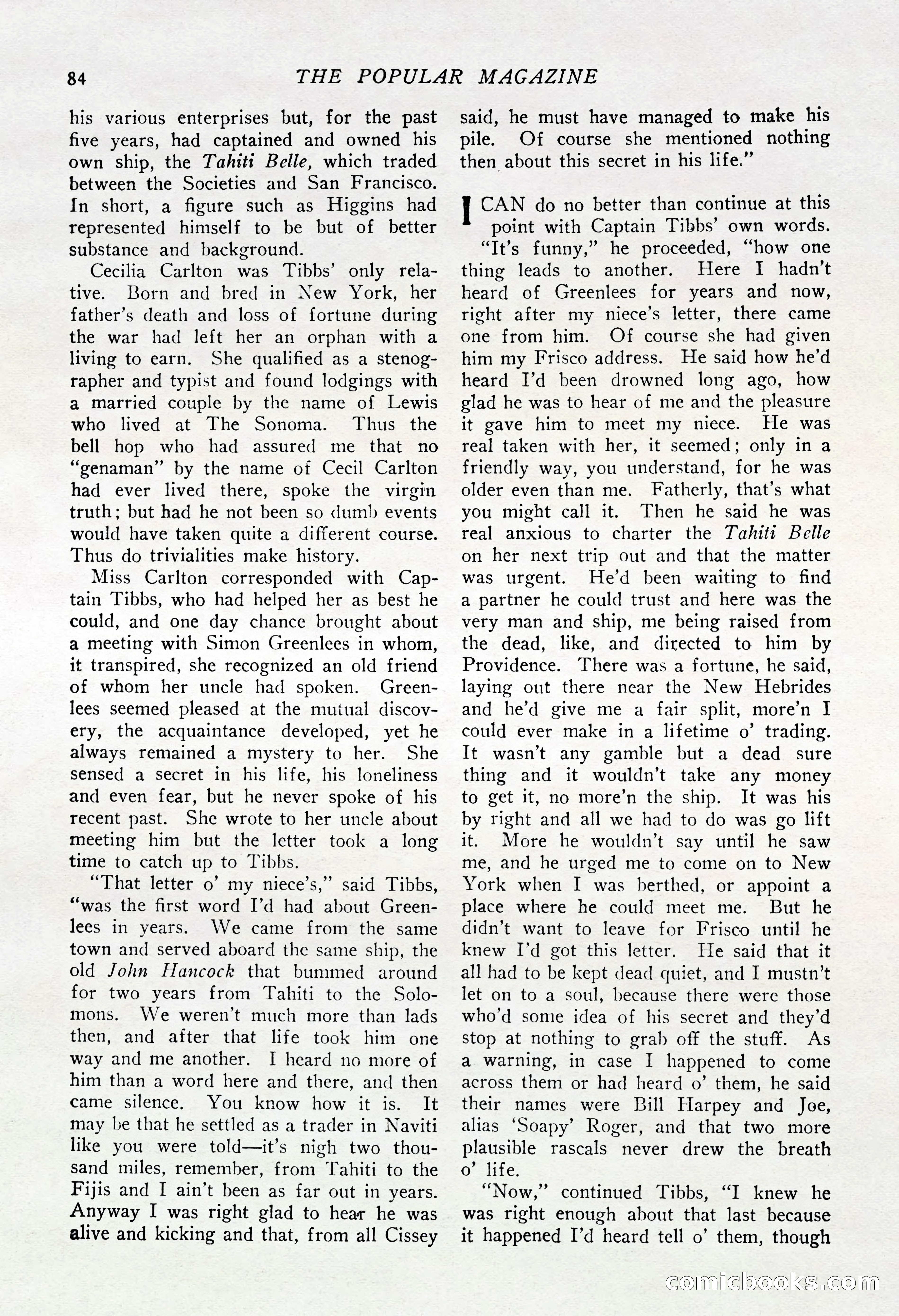 The Popular Magazine, August 20, 1925 — page 86 of 196