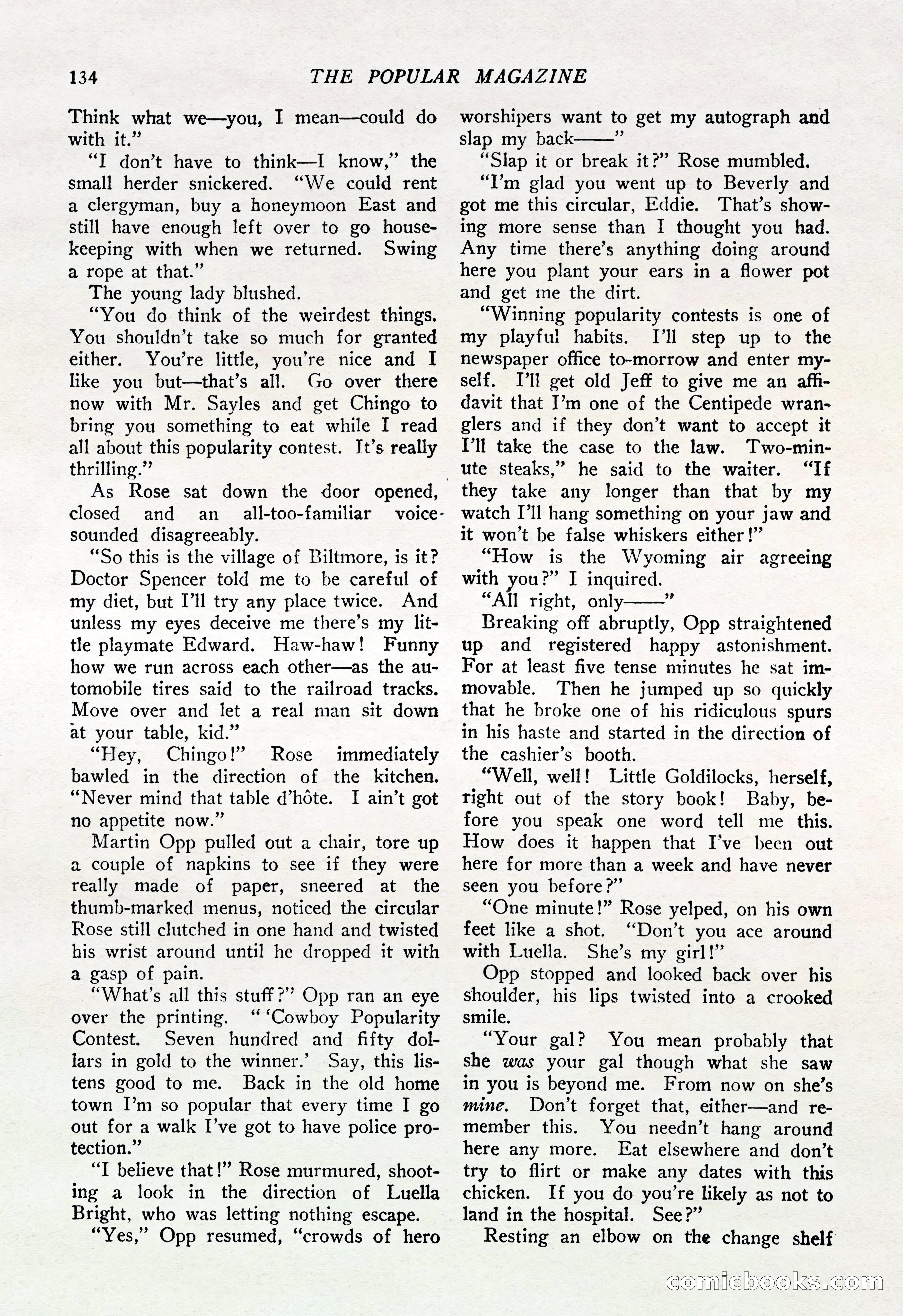 The Popular Magazine, August 20, 1925 — page 136 of 196