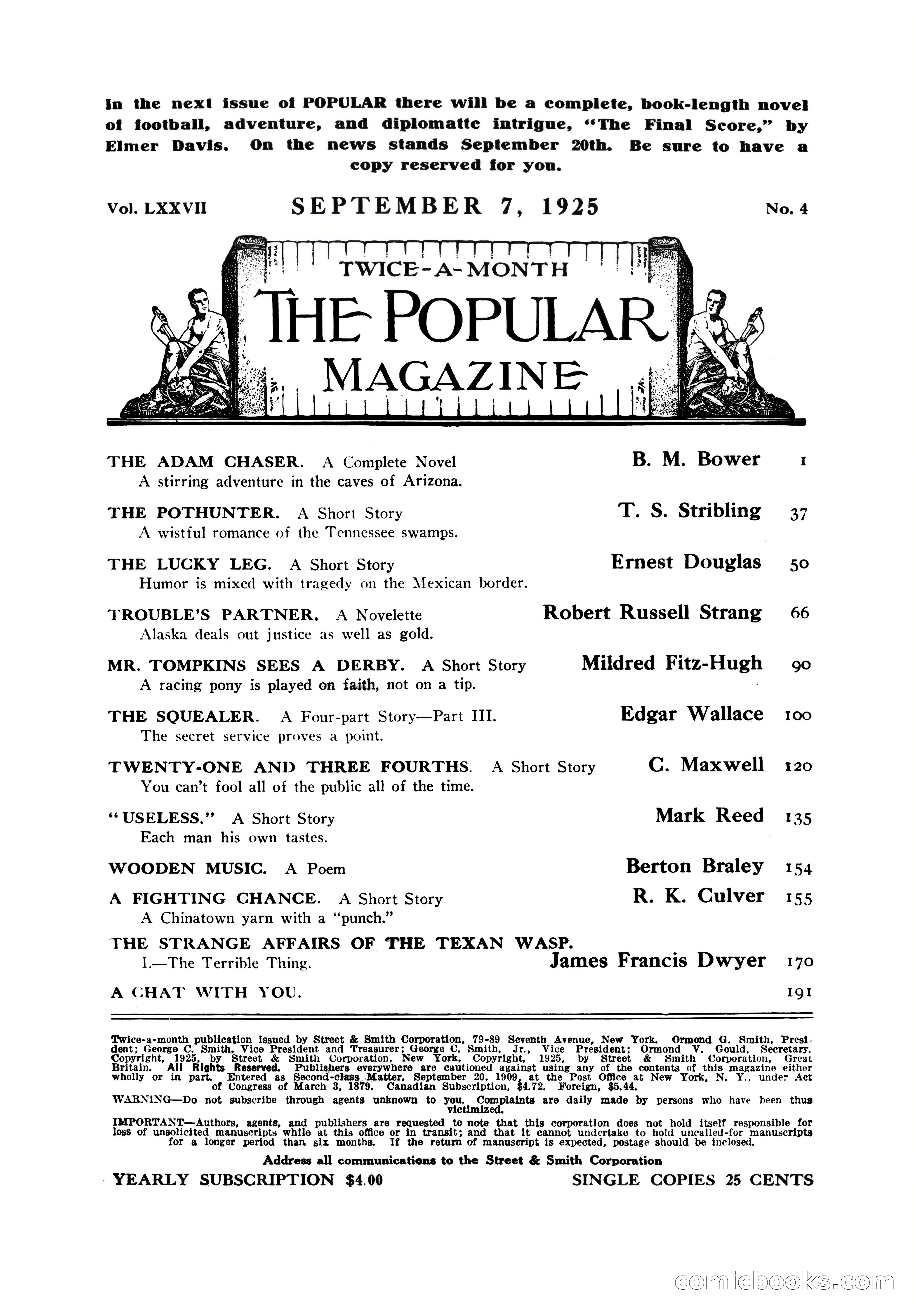 The Popular Magazine, September 7, 1925 — page 4 of 220