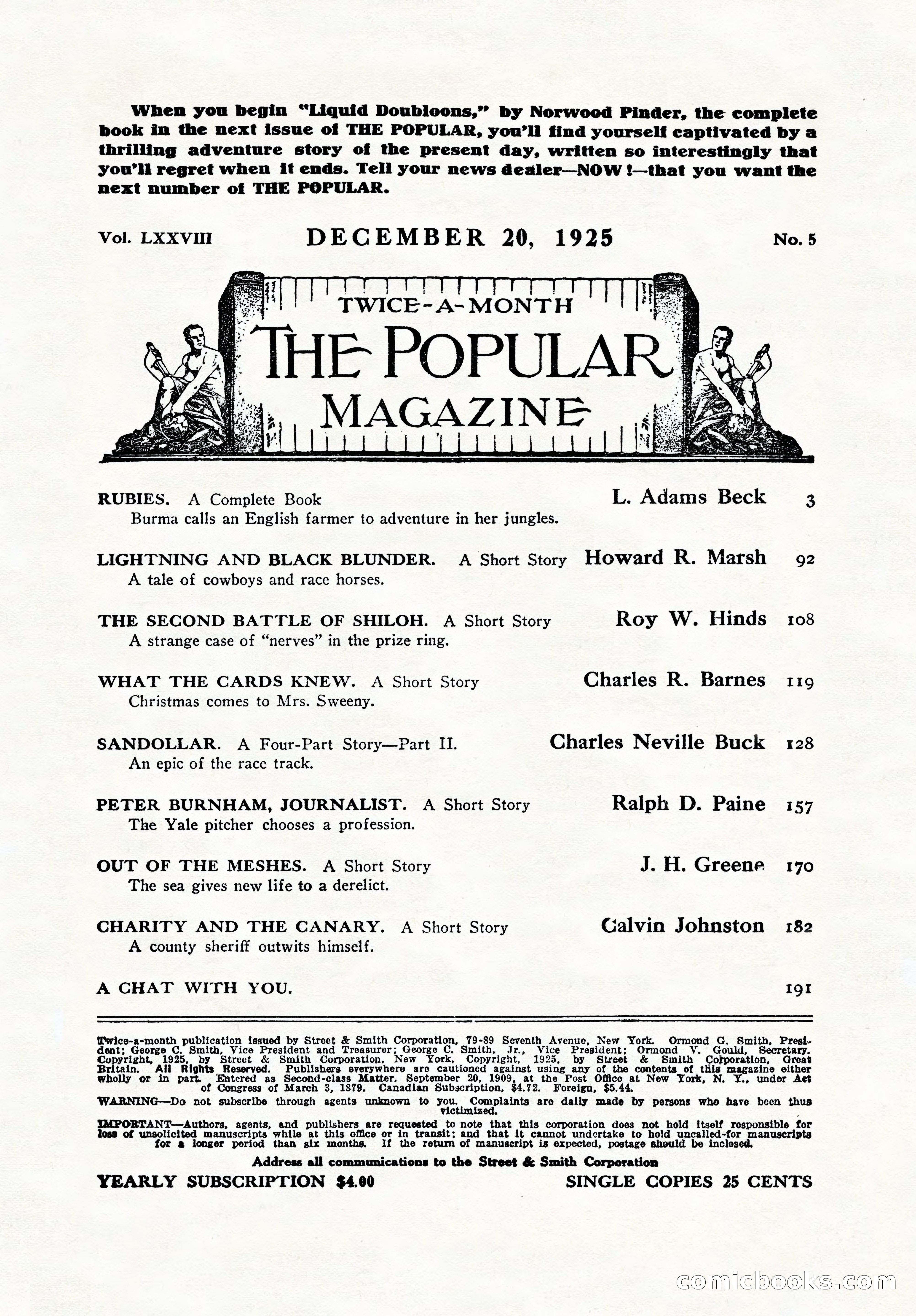 The Popular Magazine, Holiday Number — page 3 of 196