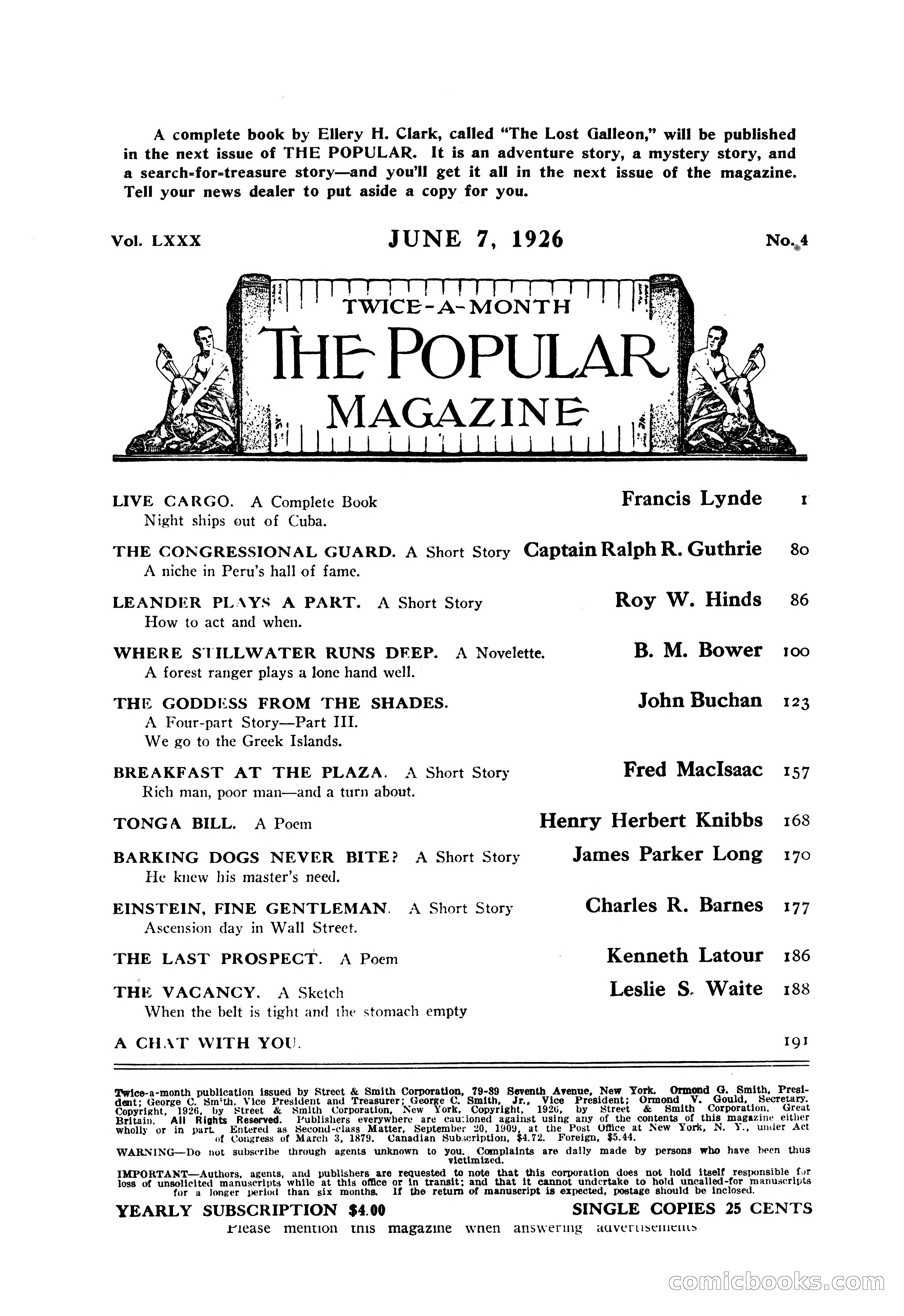 The Popular Magazine, June 7, 1926 — page 4 of 220