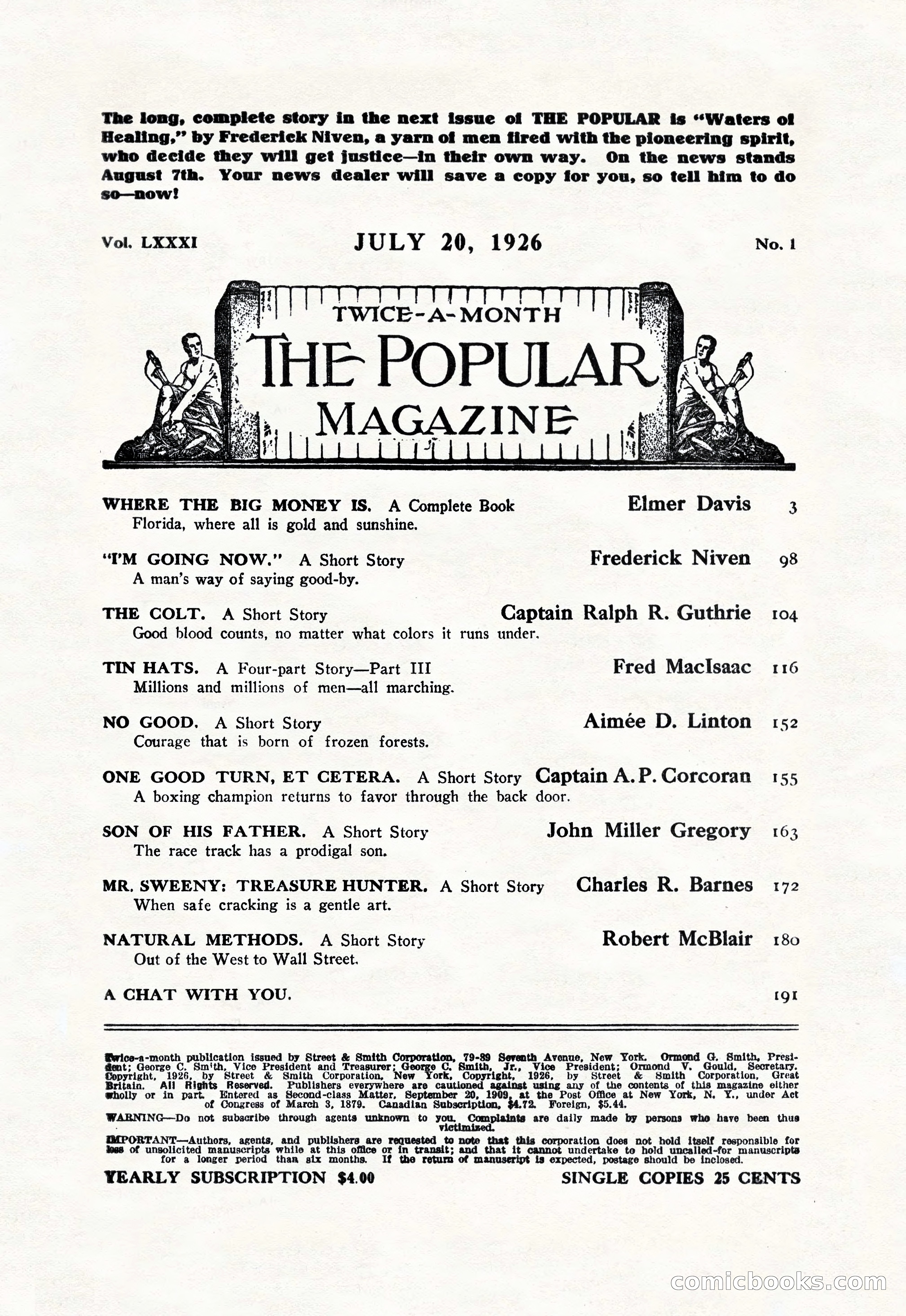 The Popular Magazine, July 20, 1926 — page 3 of 196
