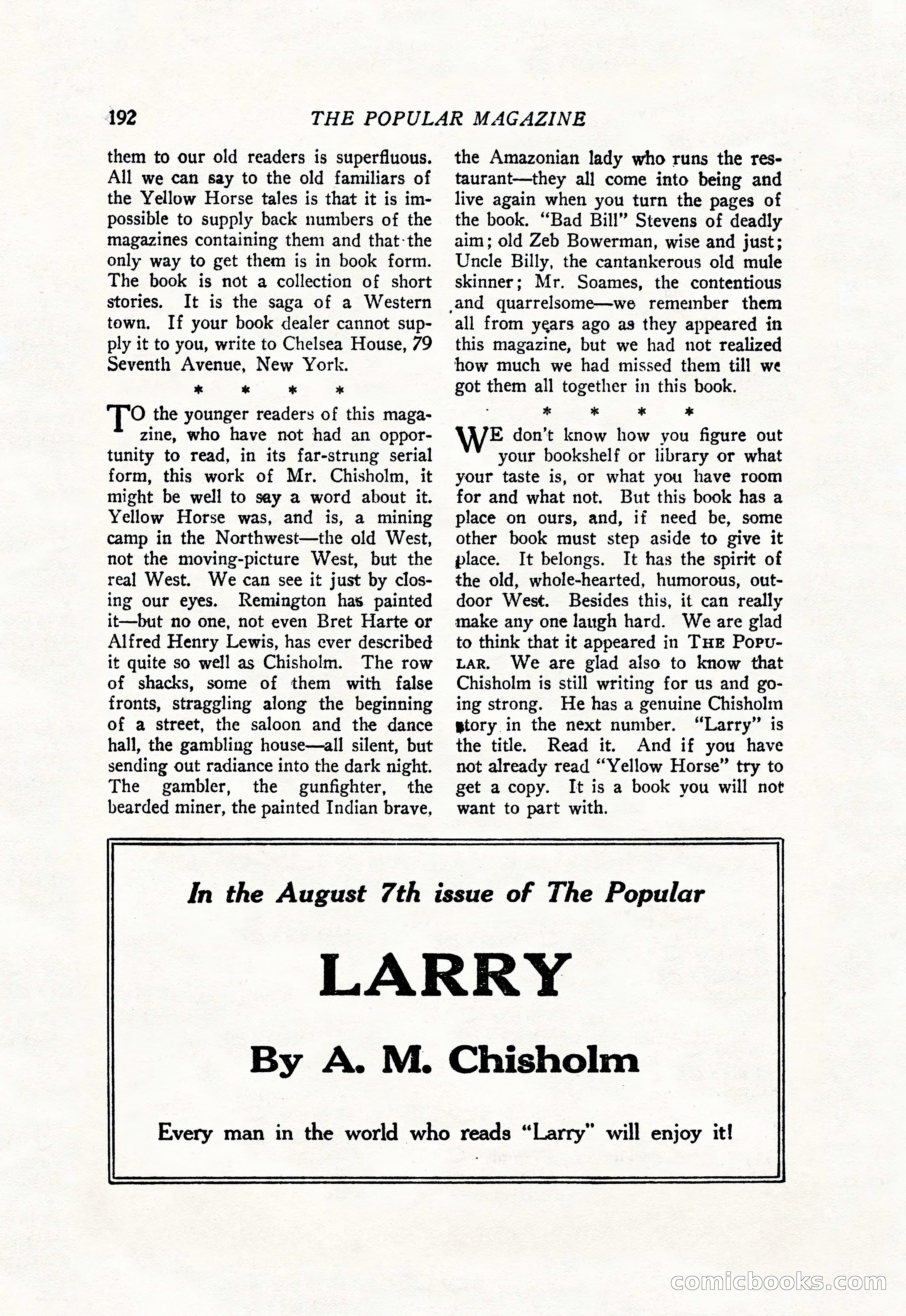 The Popular Magazine, July 20, 1926 — page 194 of 196
