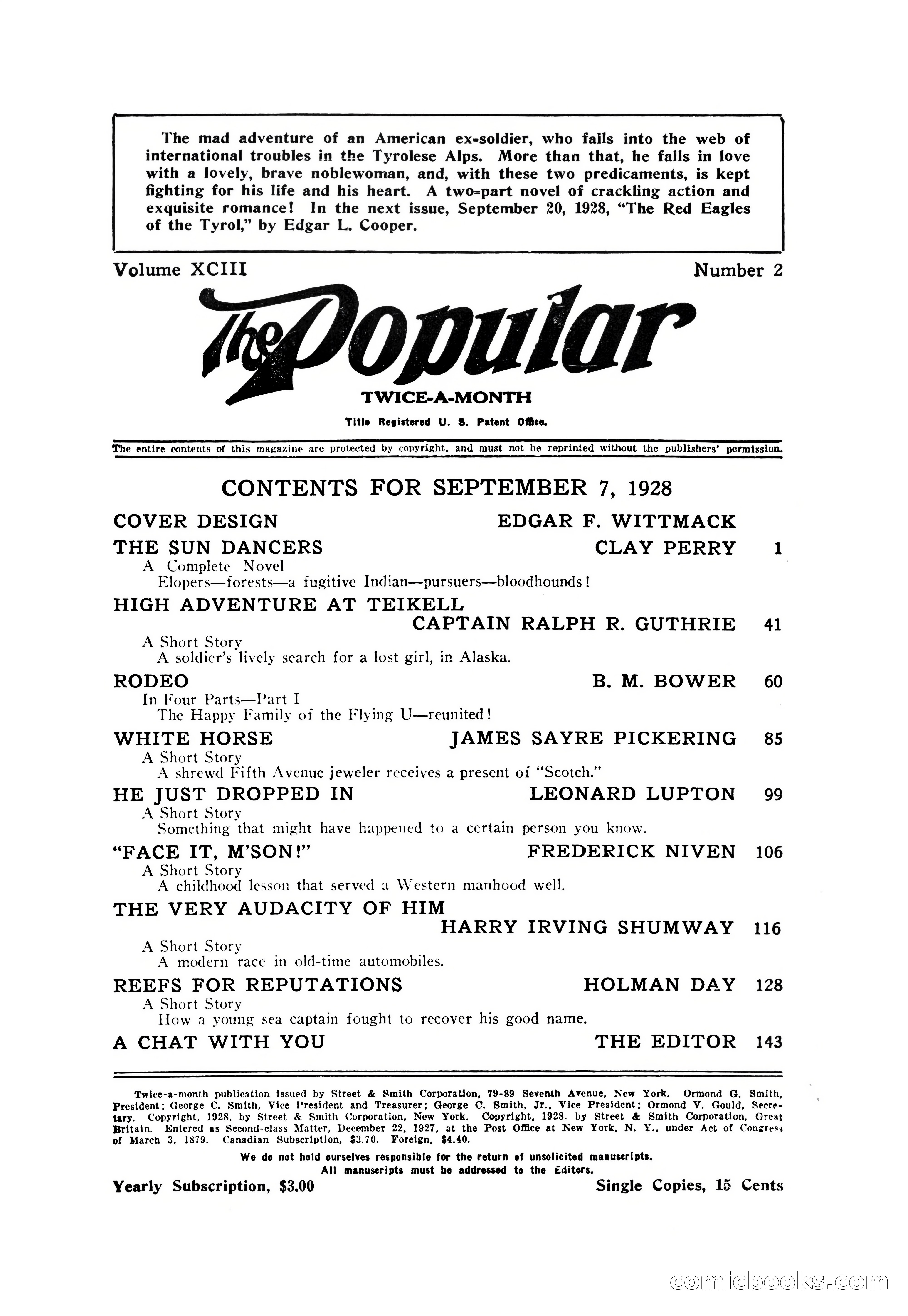 The Popular Magazine, September 7, 1928 — page 4 of 164