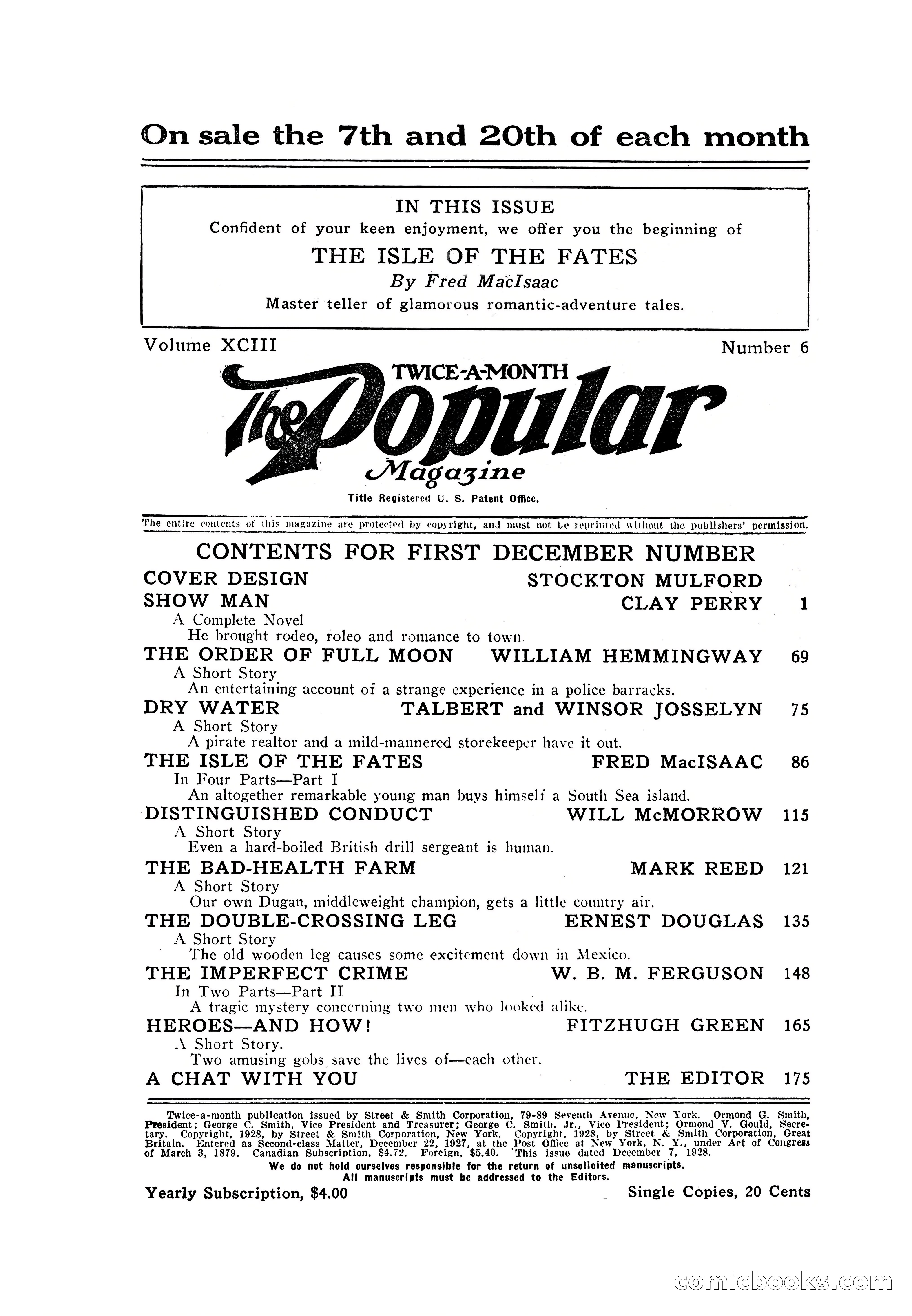 The Popular Magazine, November 1928 — page 4 of 196