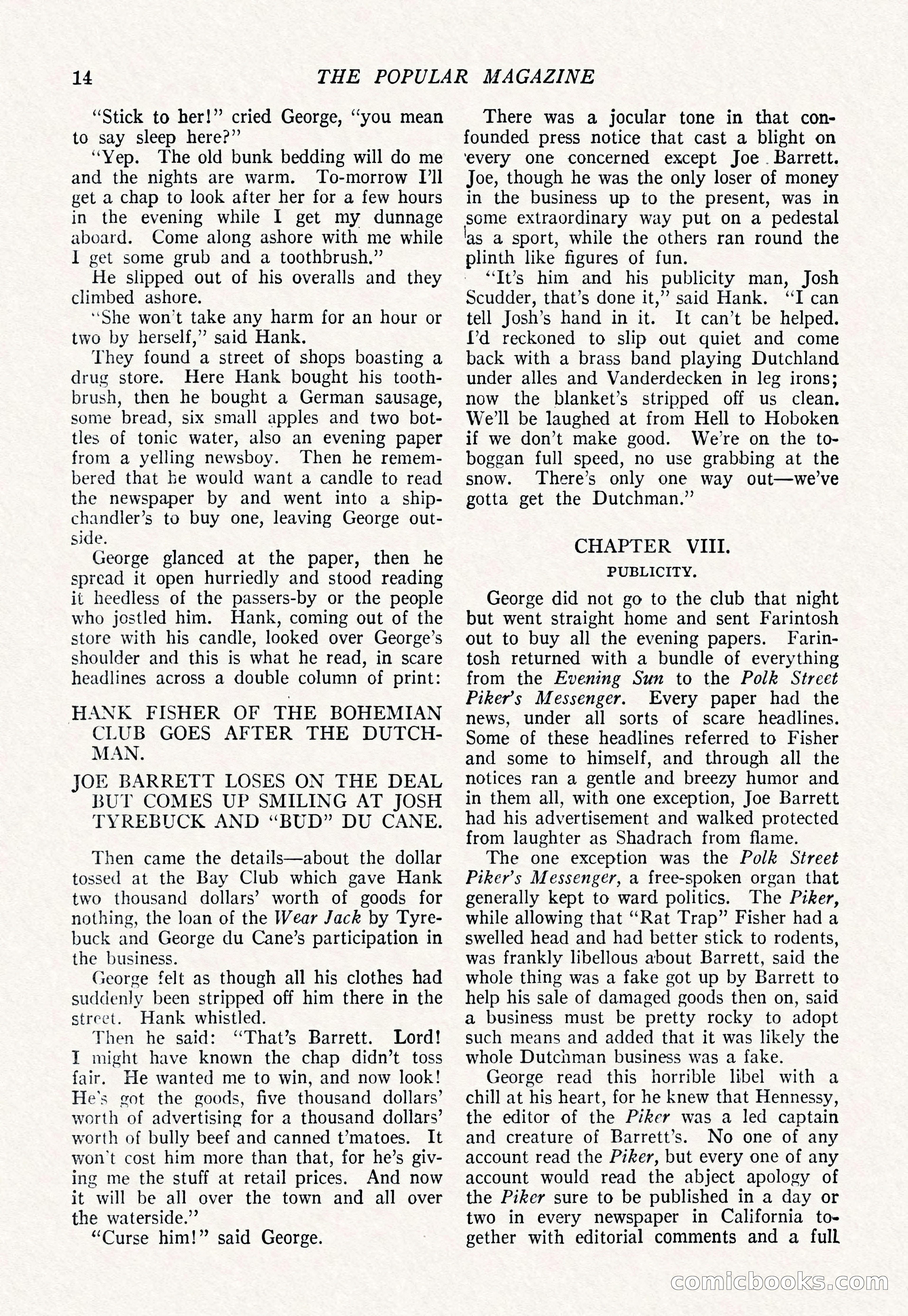The Popular Magazine, March 7, 1922 — page 24 of 208