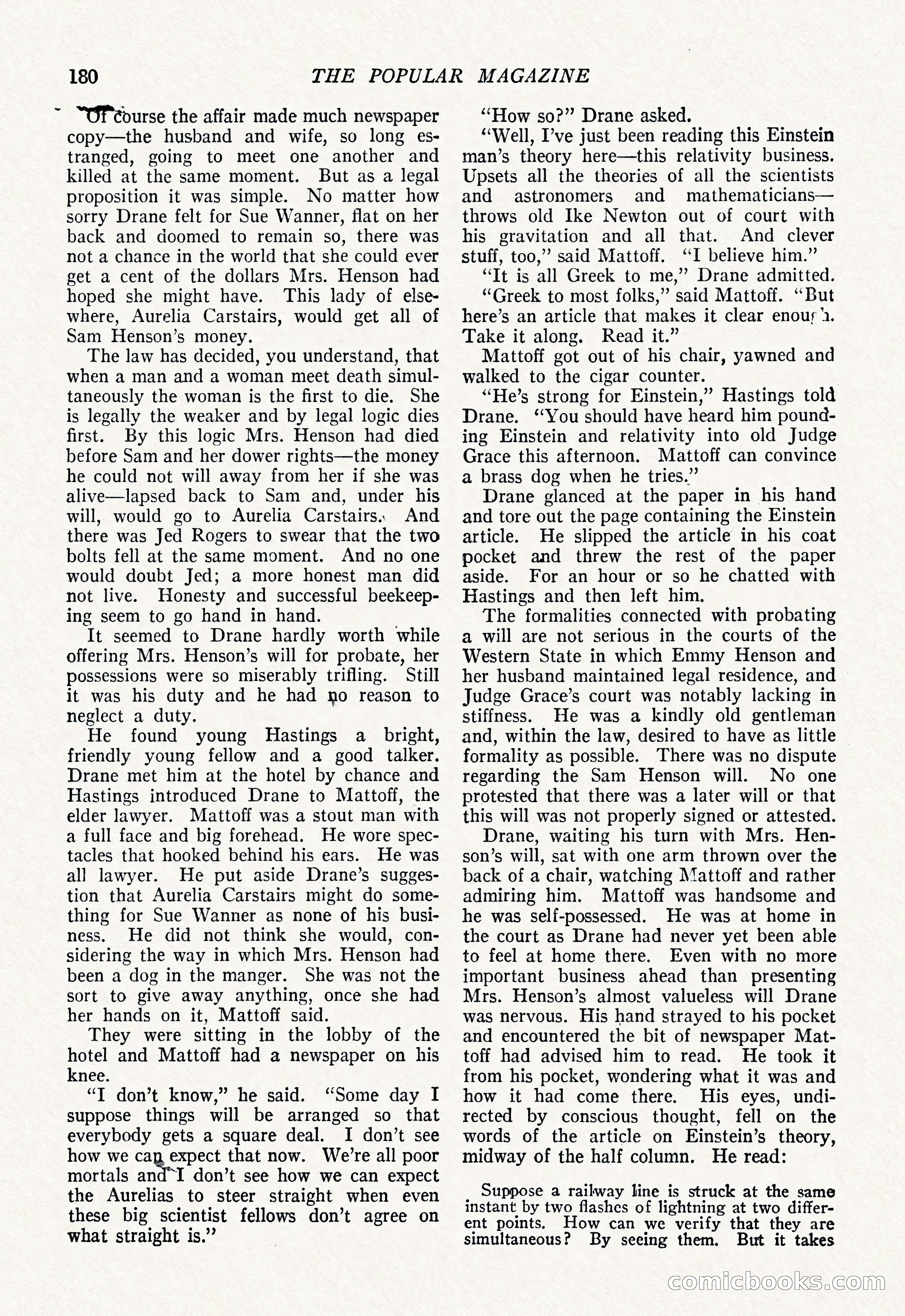 The Popular Magazine, March 7, 1922 — page 190 of 208