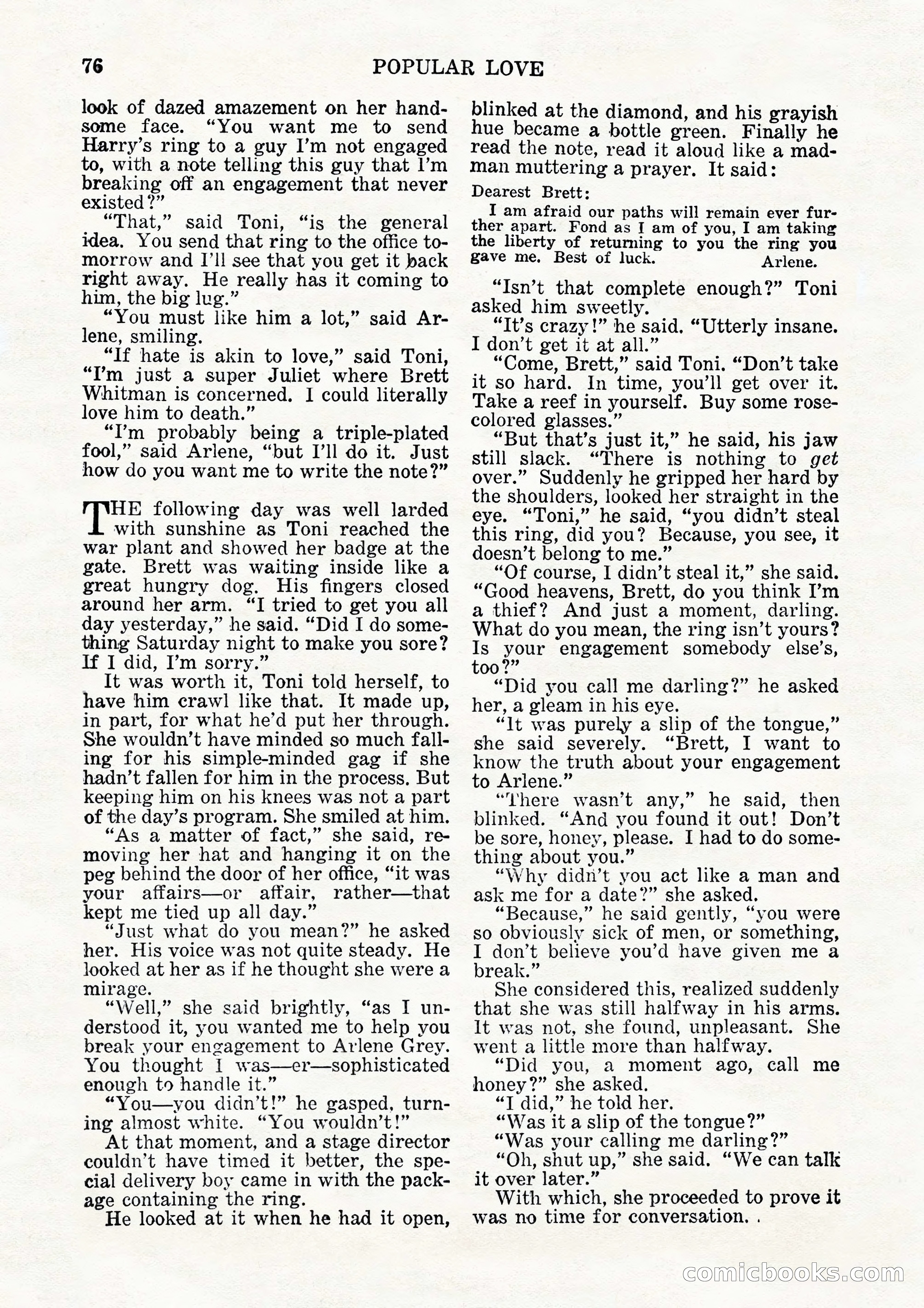 Popular Love, Vol. 15, No. 3 — page 76 of 100