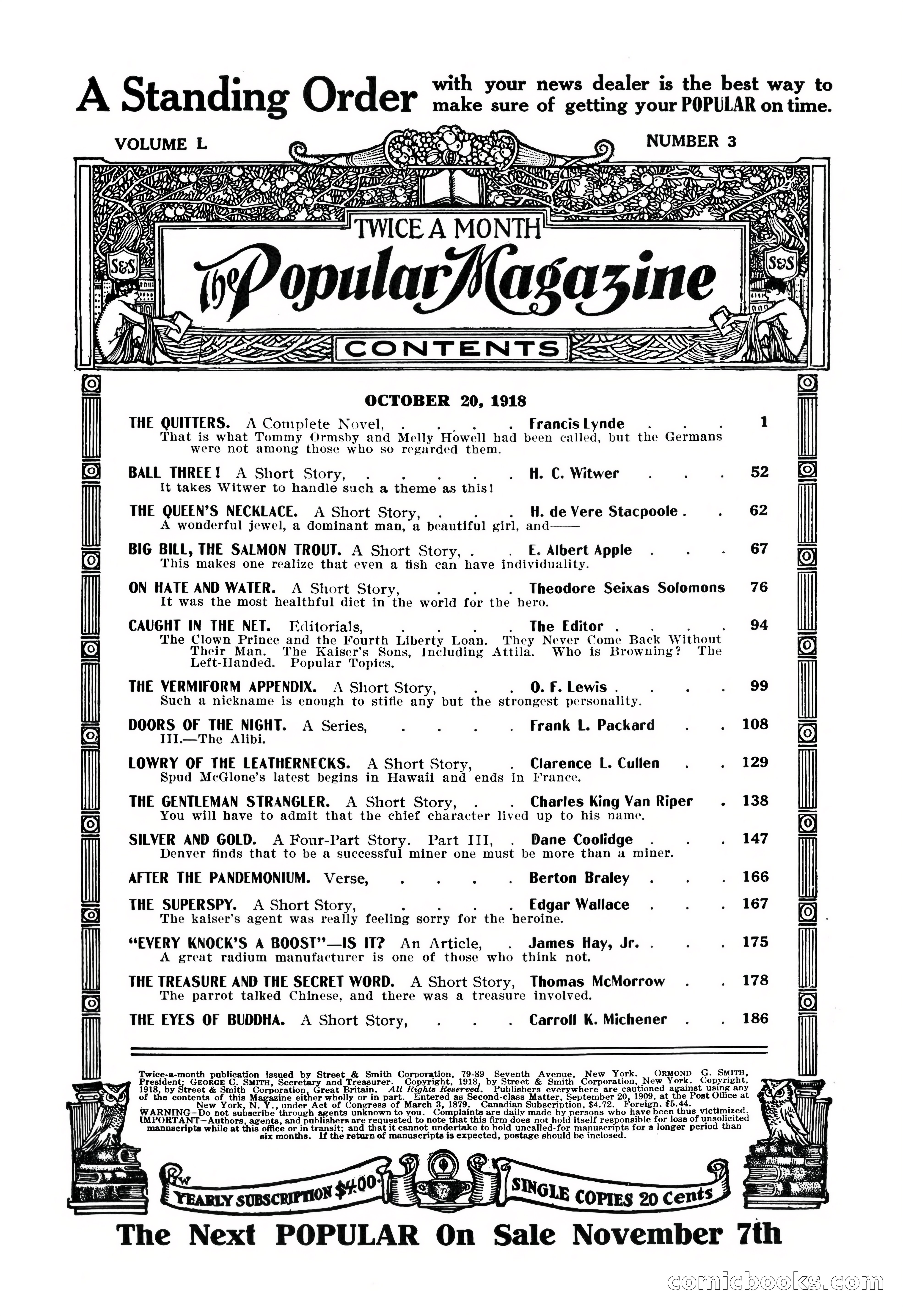The Popular Magazine, Vol. 50, No. 3 — page 4 of 202