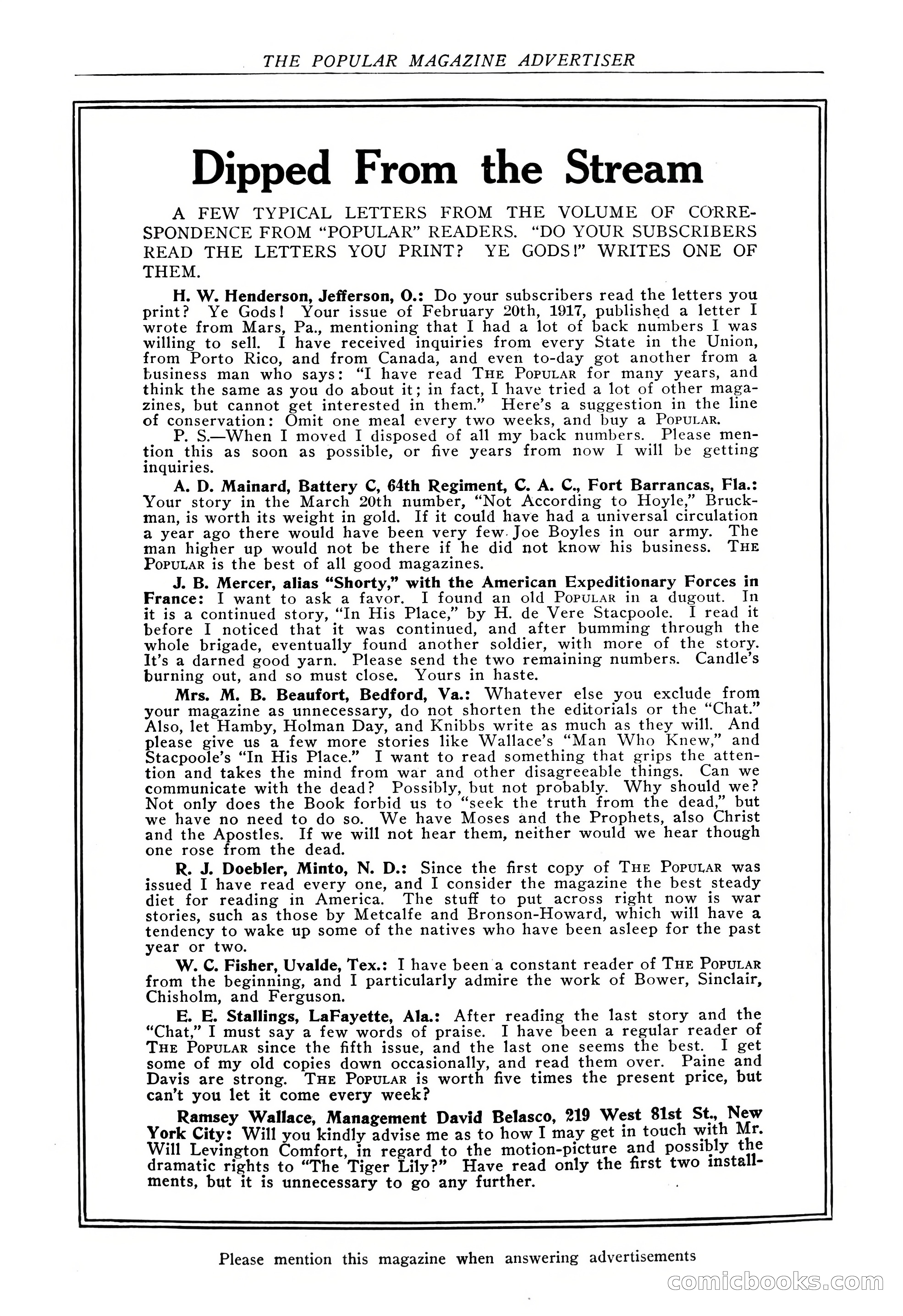 The Popular Magazine, Vol. 50, No. 3 — page 6 of 202