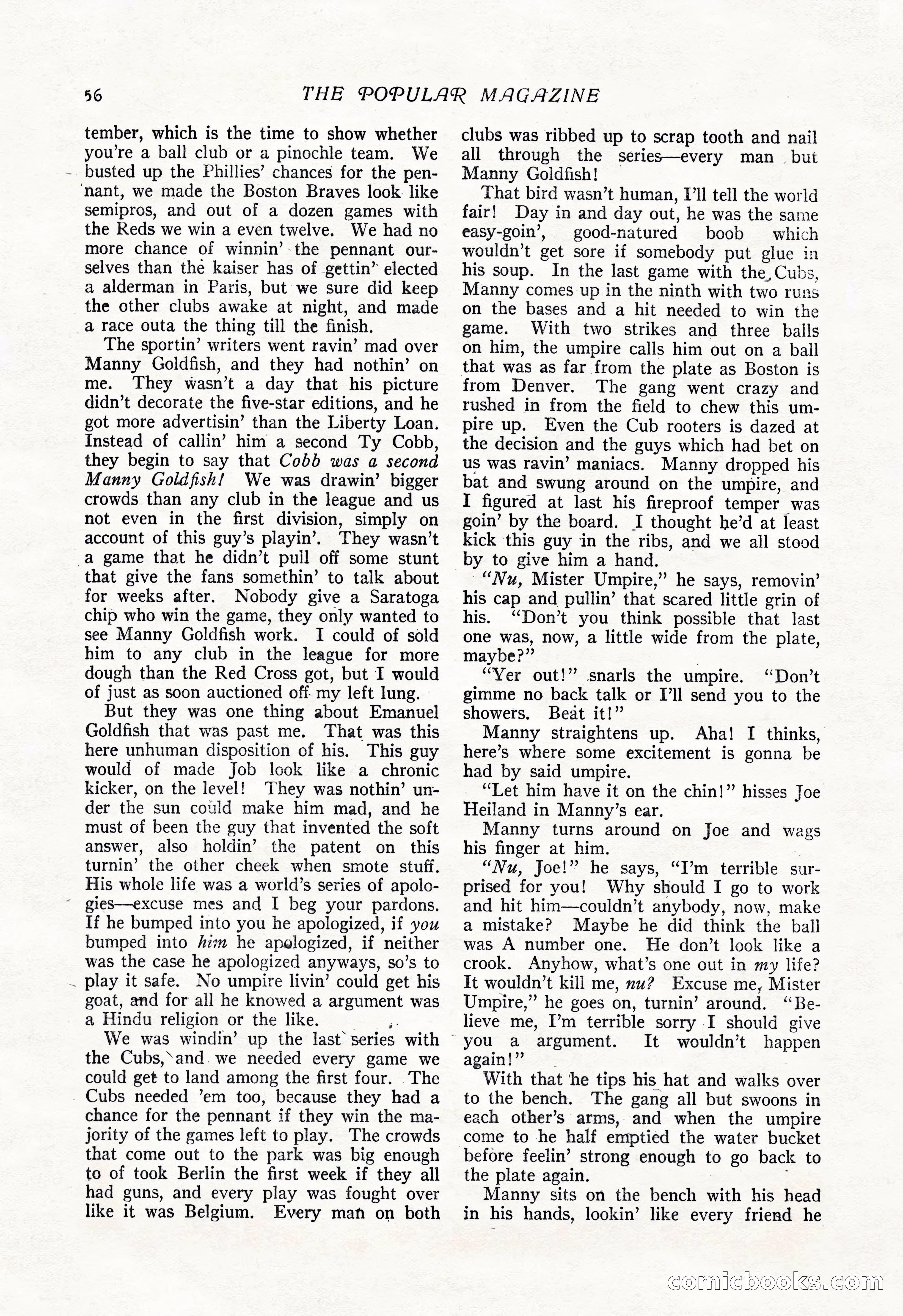The Popular Magazine, Vol. 50, No. 3 — page 62 of 202