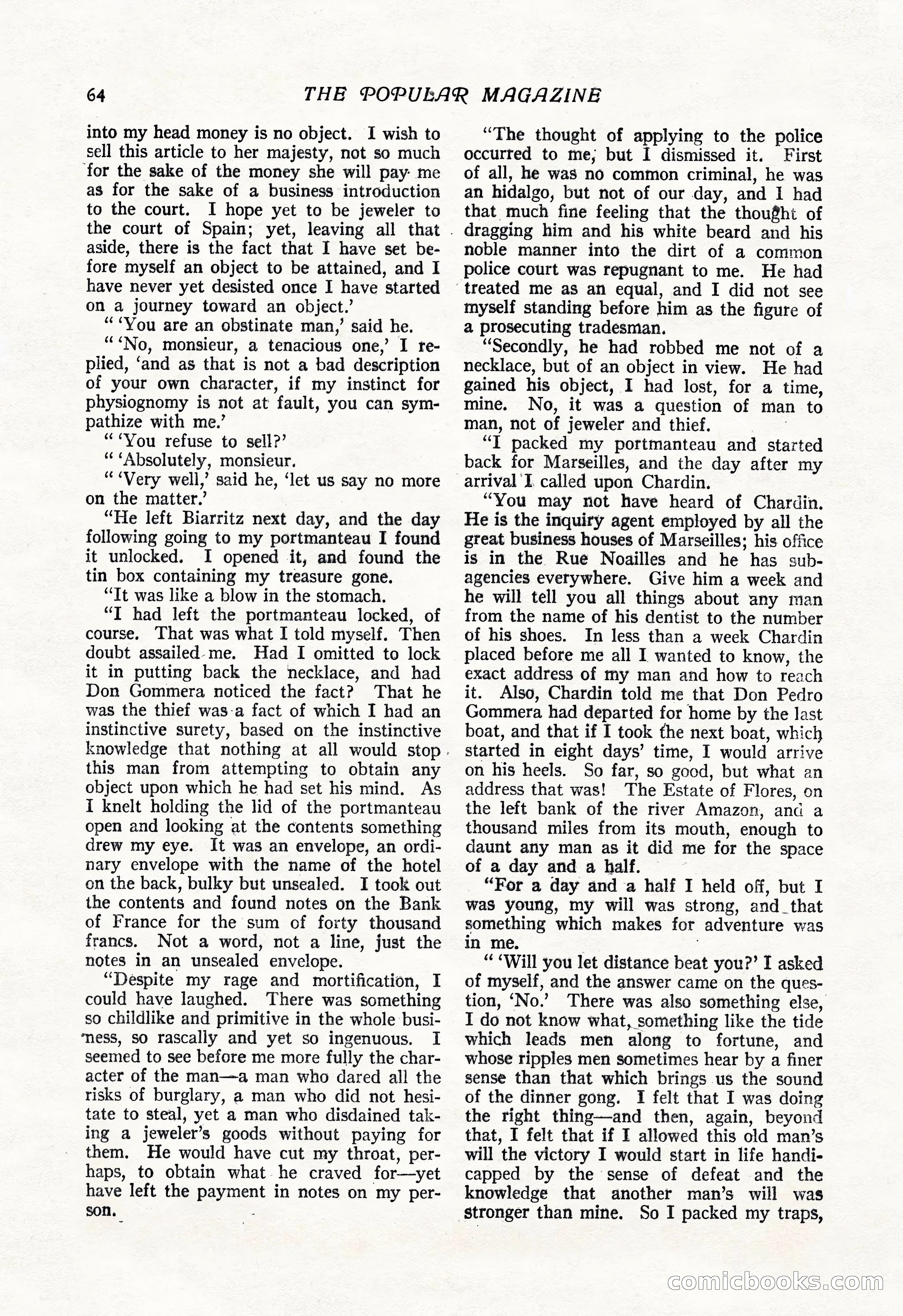 The Popular Magazine, Vol. 50, No. 3 — page 70 of 202