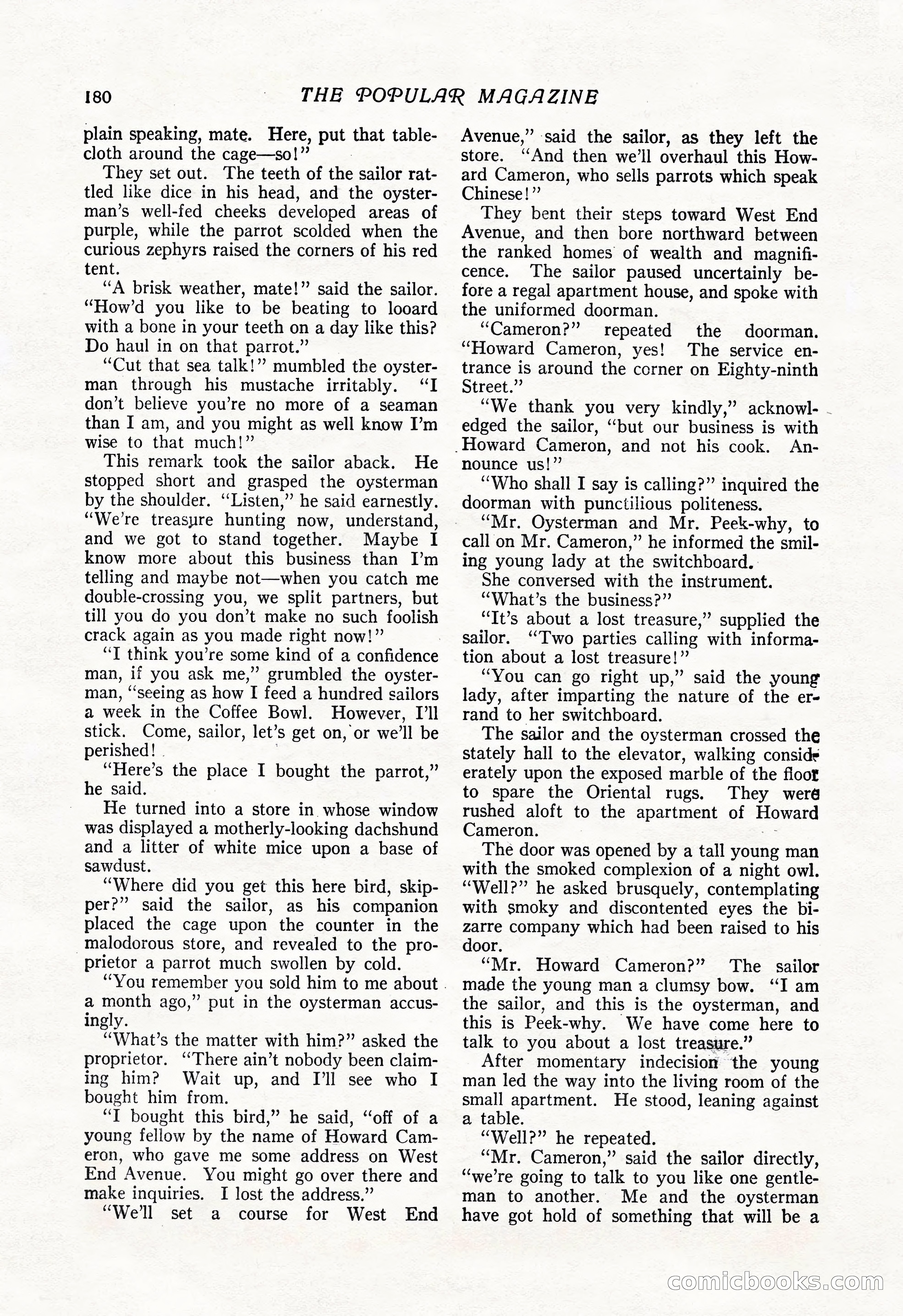 The Popular Magazine, Vol. 50, No. 3 — page 186 of 202