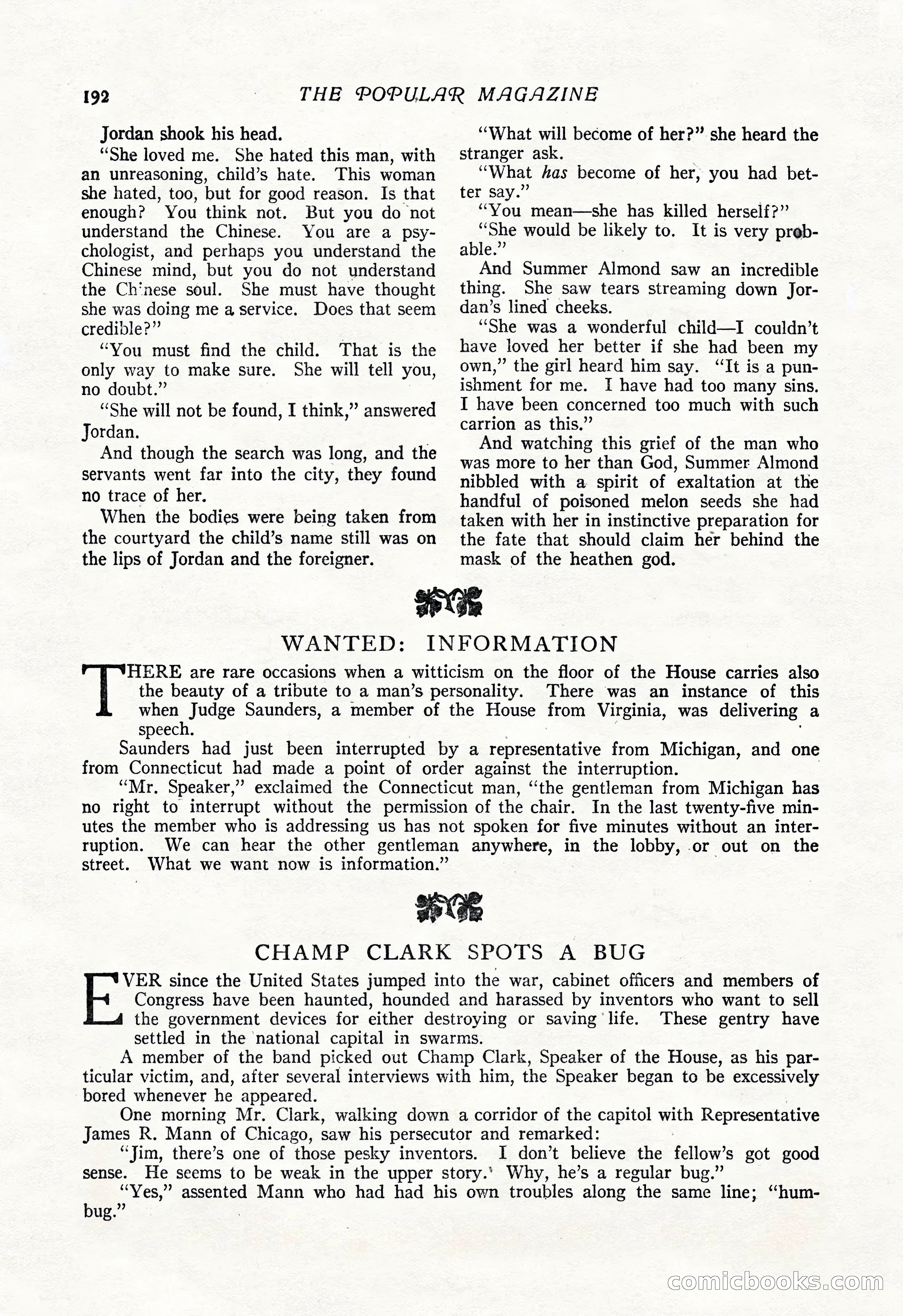 The Popular Magazine, Vol. 50, No. 3 — page 198 of 202